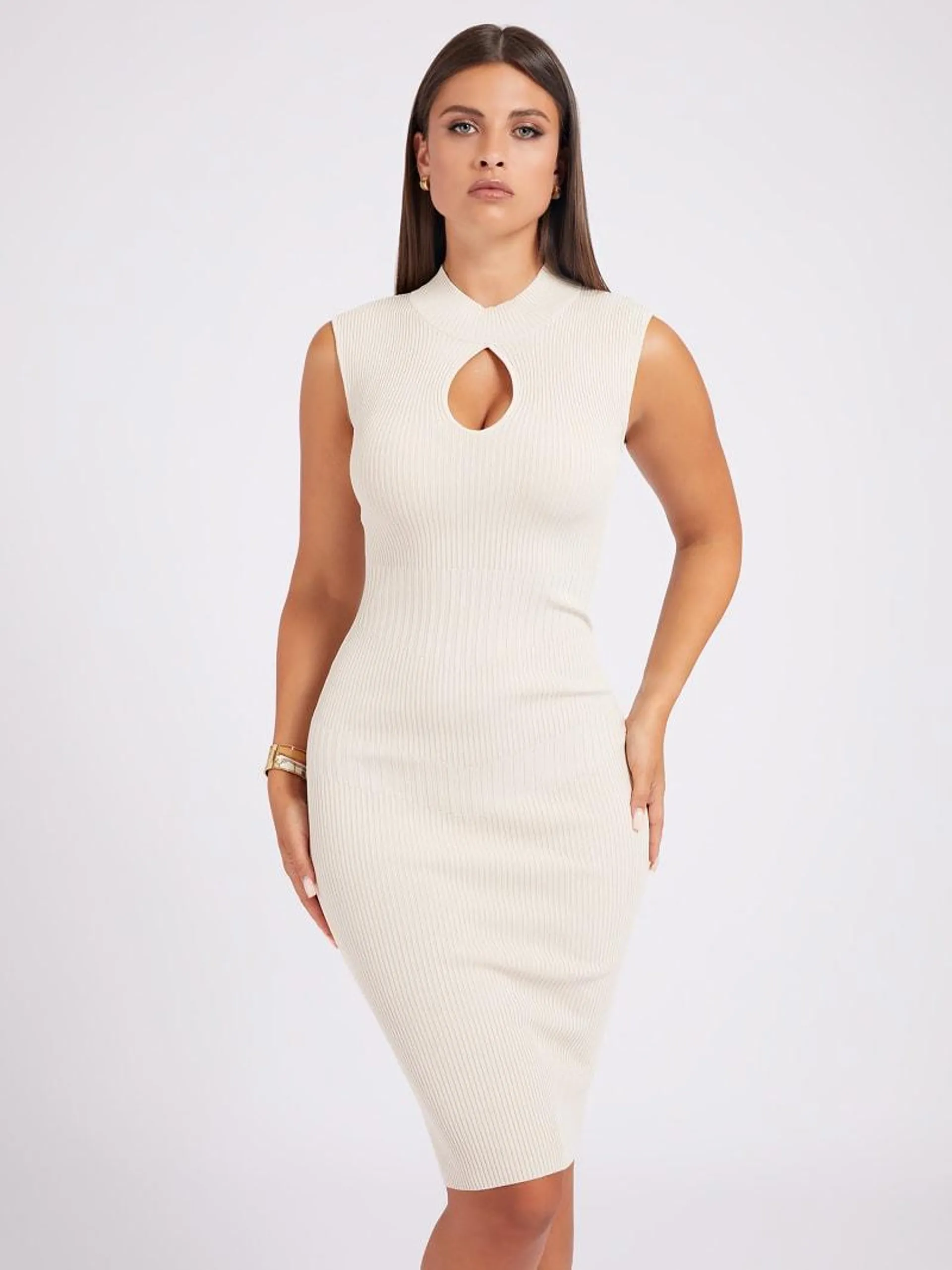 Robe en molleton cut-out