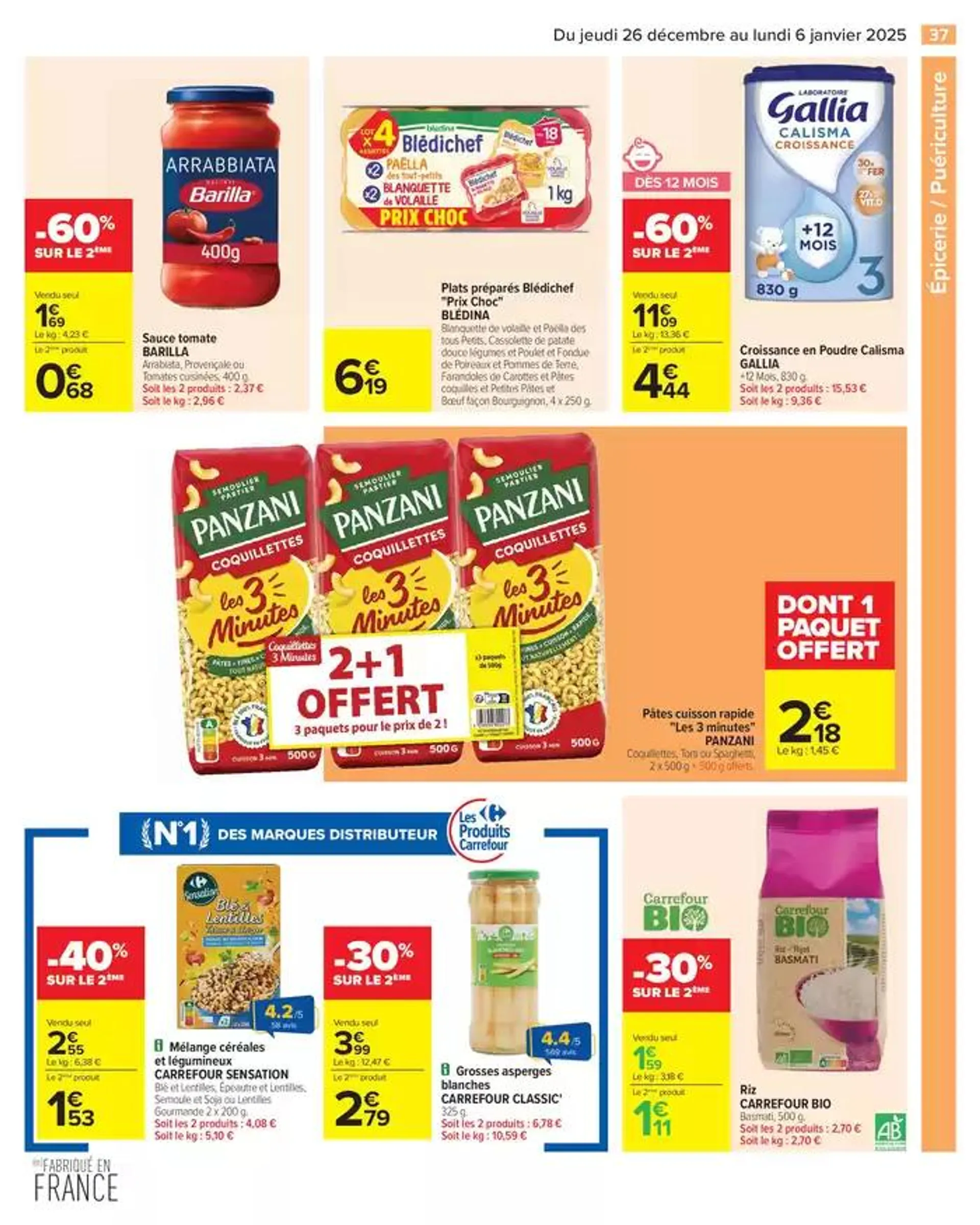 - 50% SUR LE 2ÈME PRODUIT du 26 décembre au 6 janvier 2025 - Catalogue page 43