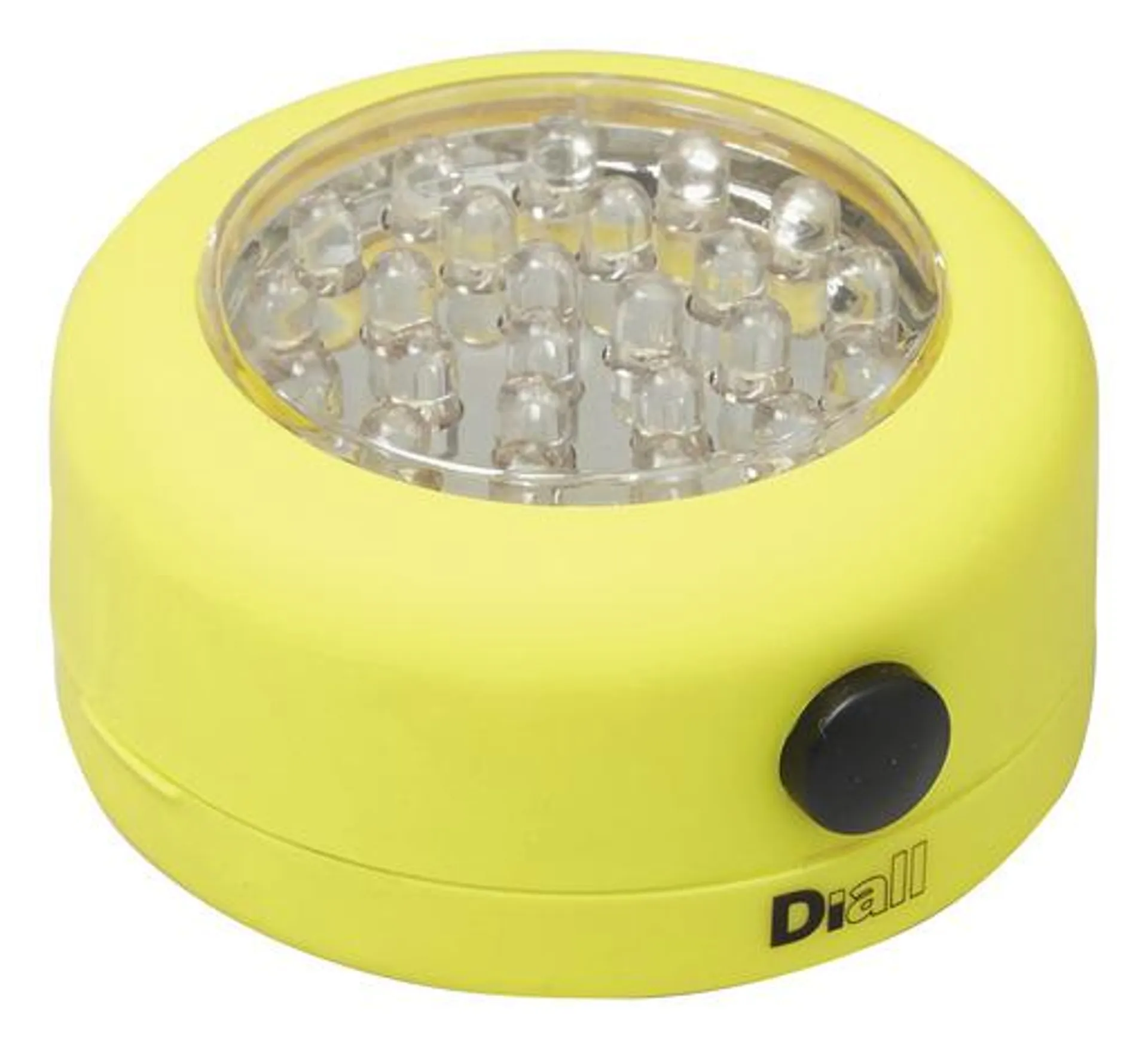 Torche ronde plastique LED 60 lm jaune - Diall