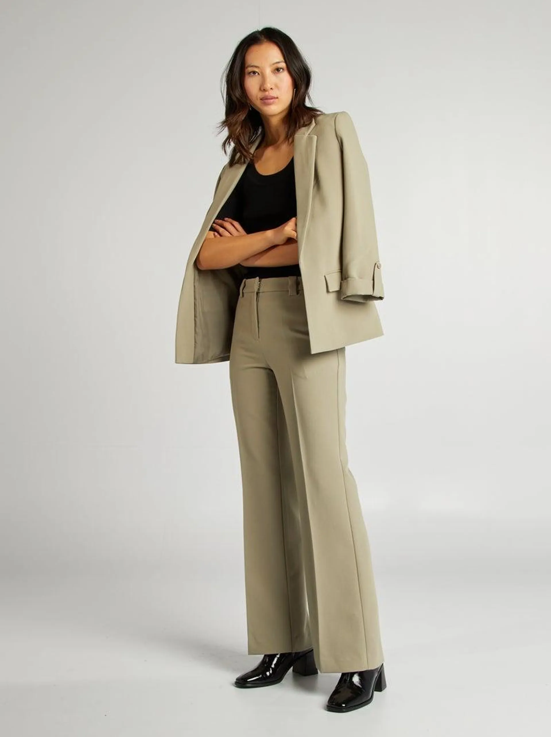 Pantalon de tailleur large - Vert