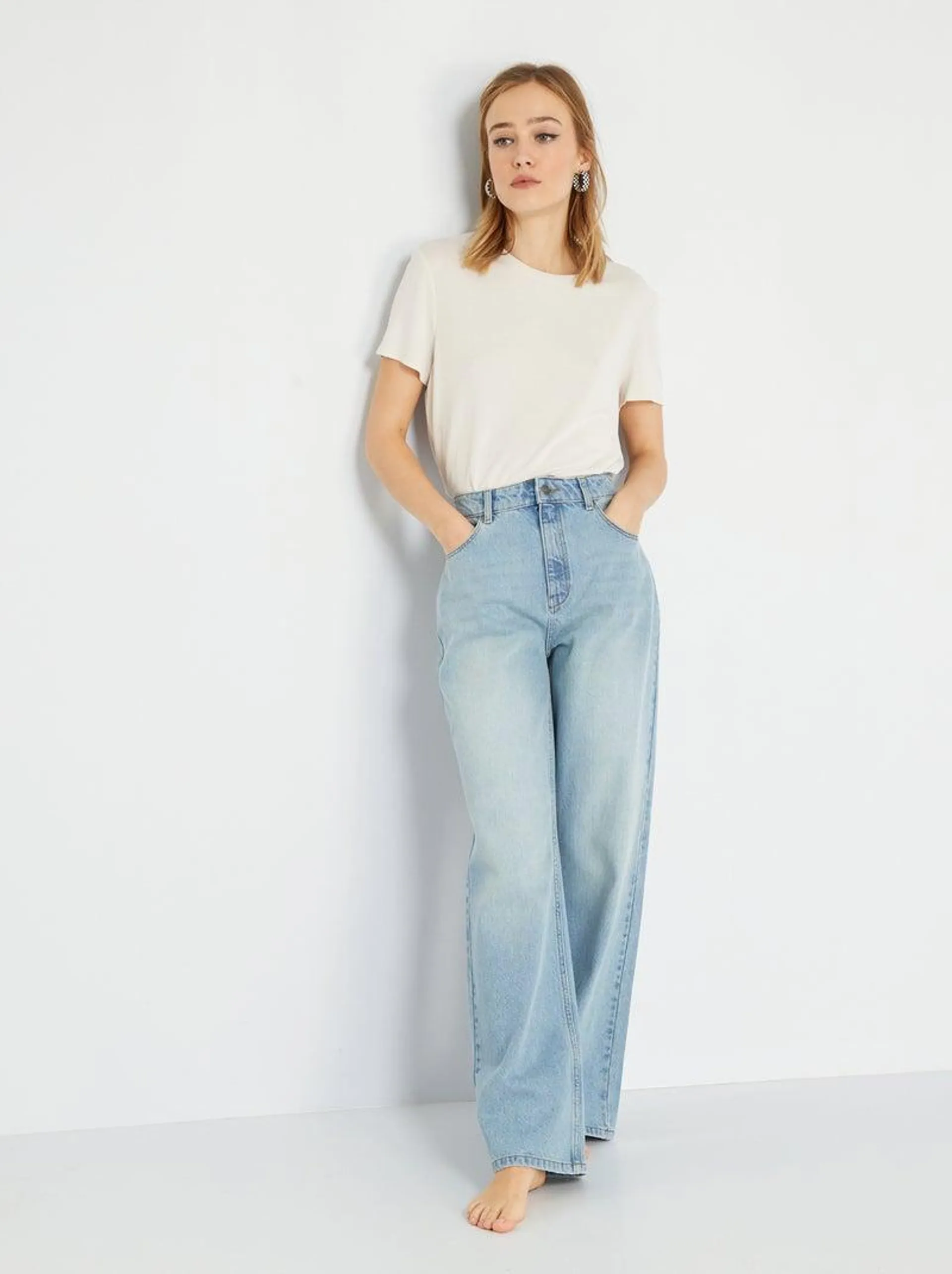 Jean wide leg - L34 - Triple stone