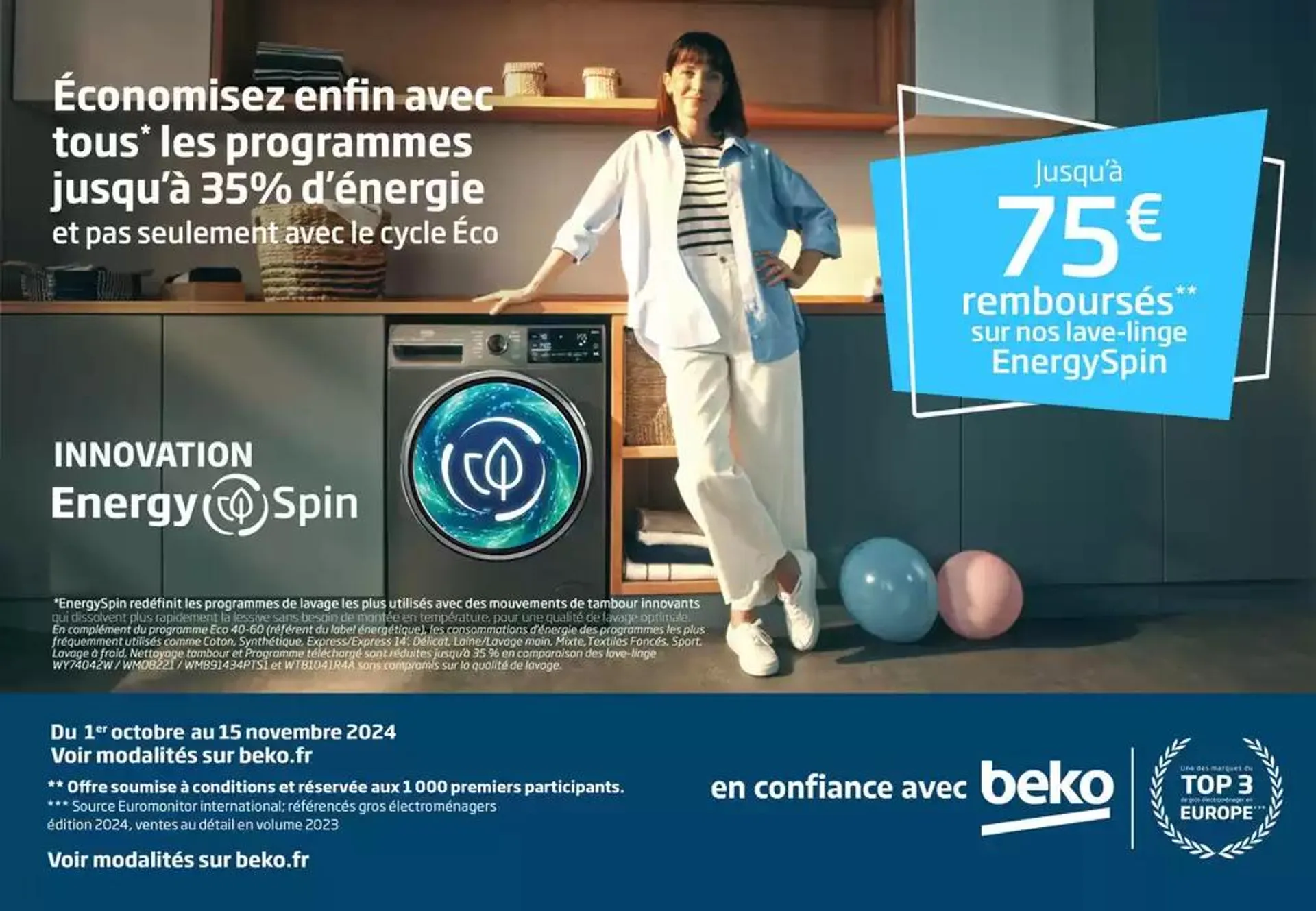 Beko vous rembourse jusqu'à 75€ du 1 octobre au 15 novembre 2024 - Catalogue page 1