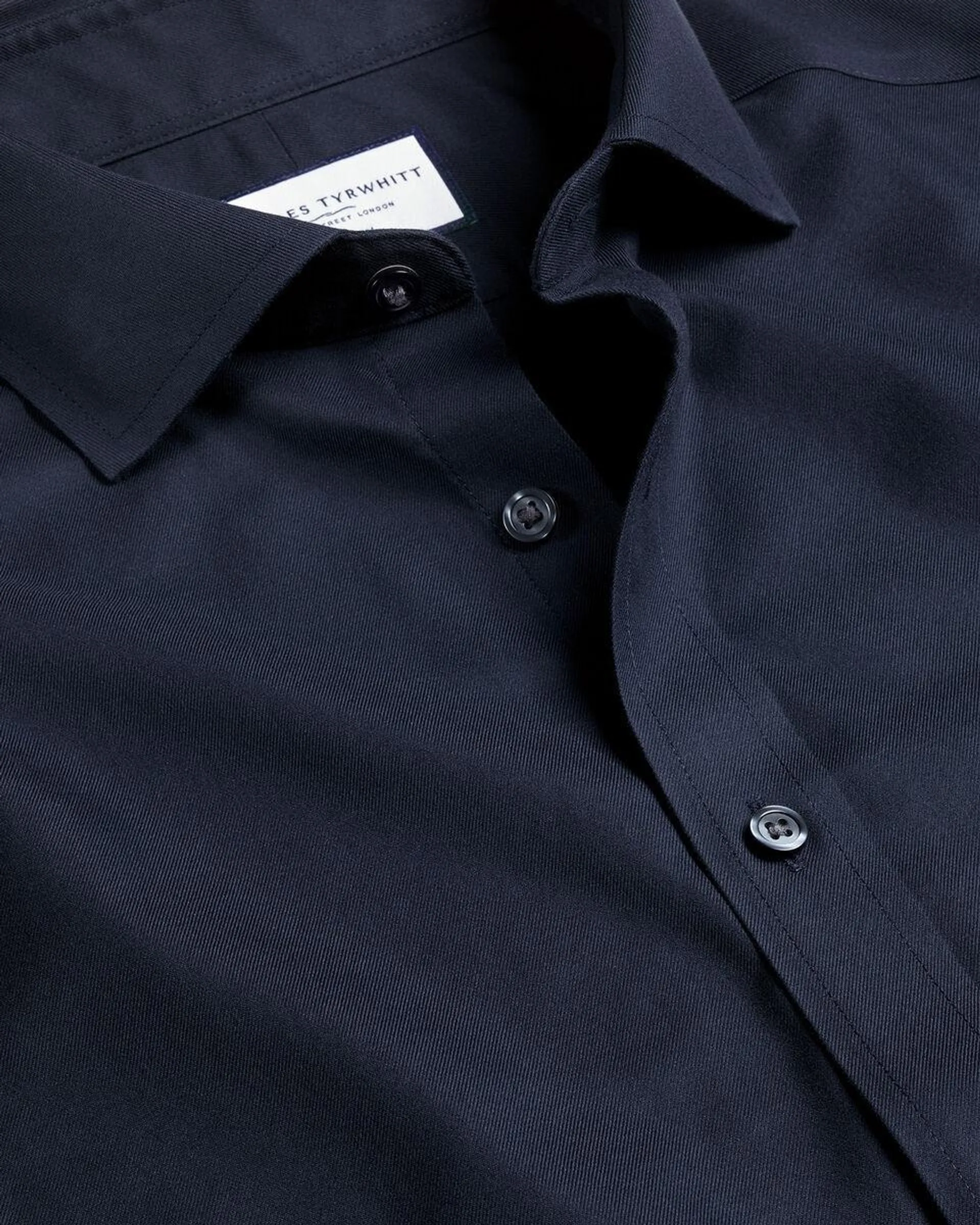 details about product: Cutaway Collar Non-Iron Twill Shirt - Navy