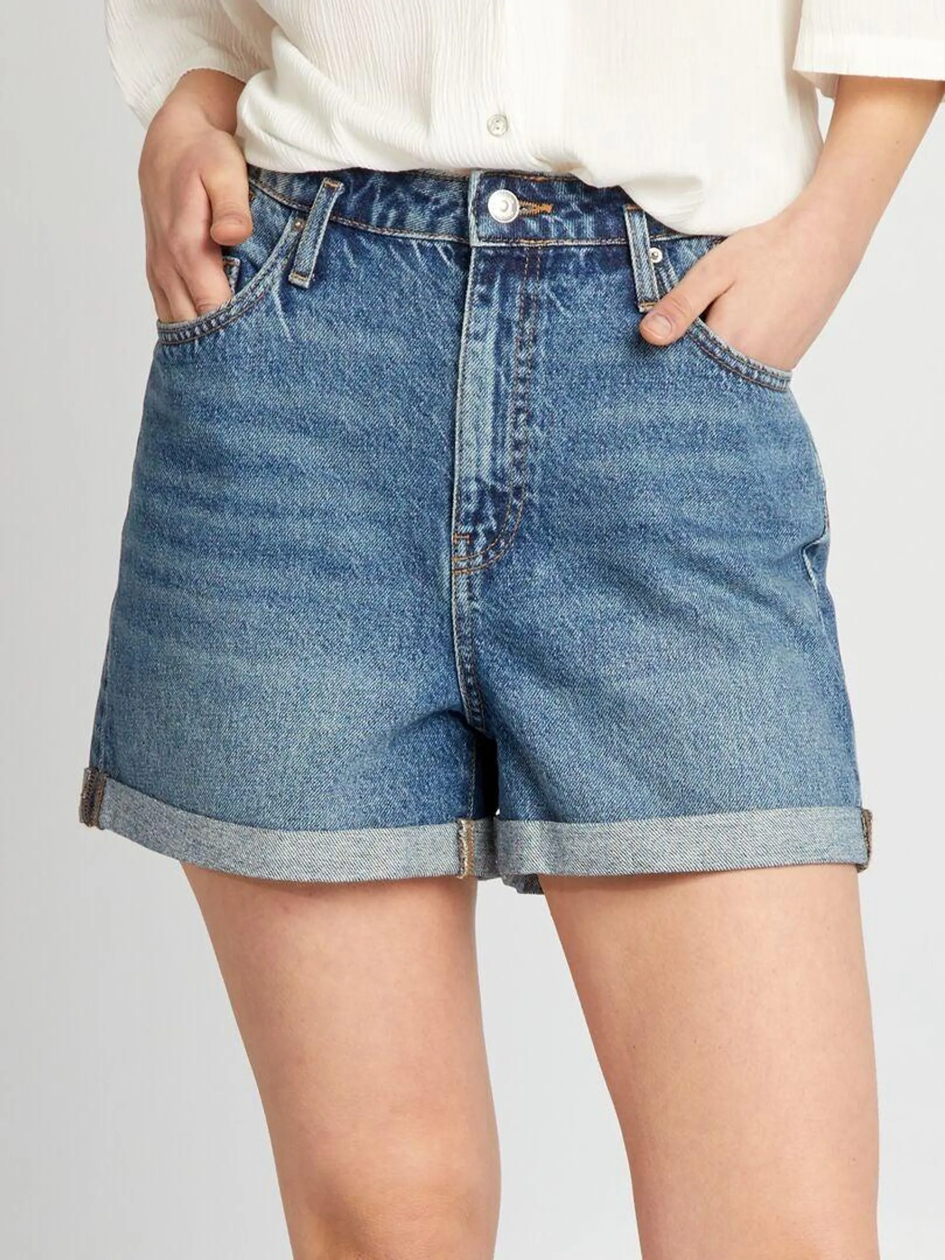 Short en jean - Bleu