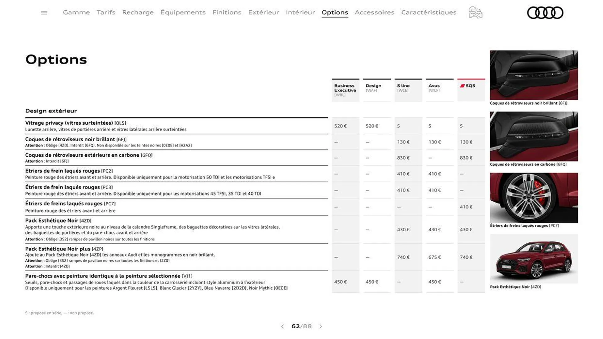 Audi Q5 du 20 août au 31 décembre 2024 - Catalogue page 62