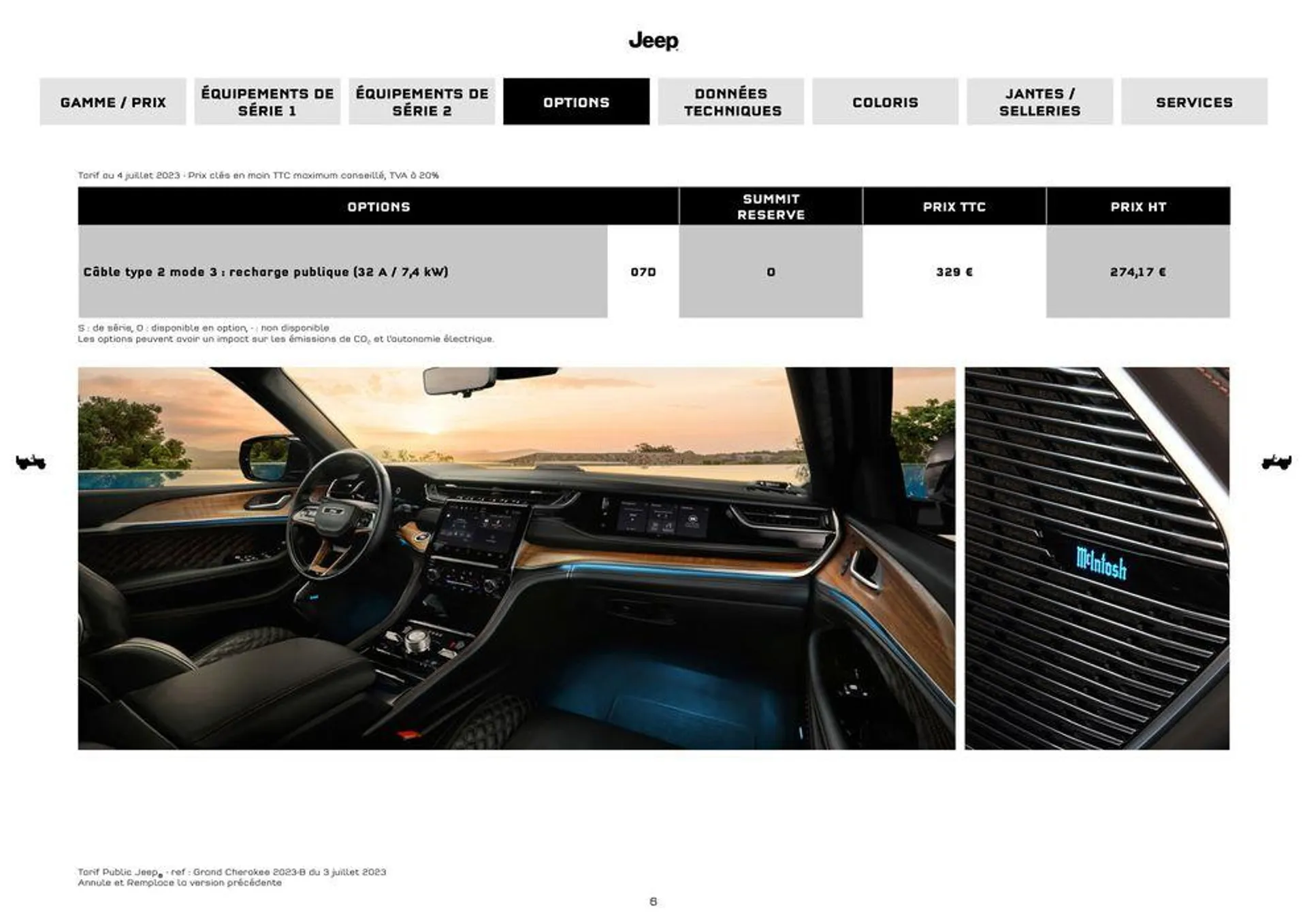 JEEP GRAND CHEROKEE 4XE HYBRIDE RECHARGEABLE MY23 du 9 septembre au 31 août 2025 - Catalogue page 6