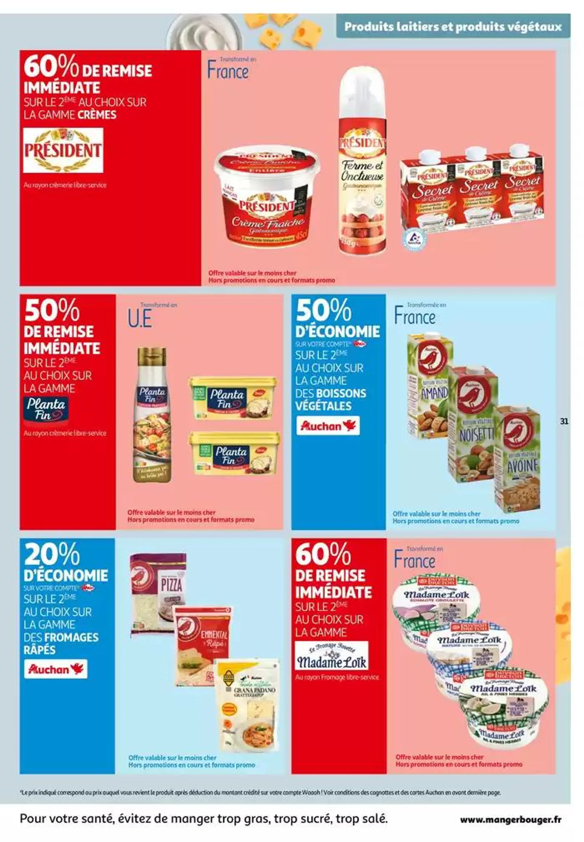 Top depart : 25 jours Auchan  du 29 octobre au 4 novembre 2024 - Catalogue page 31