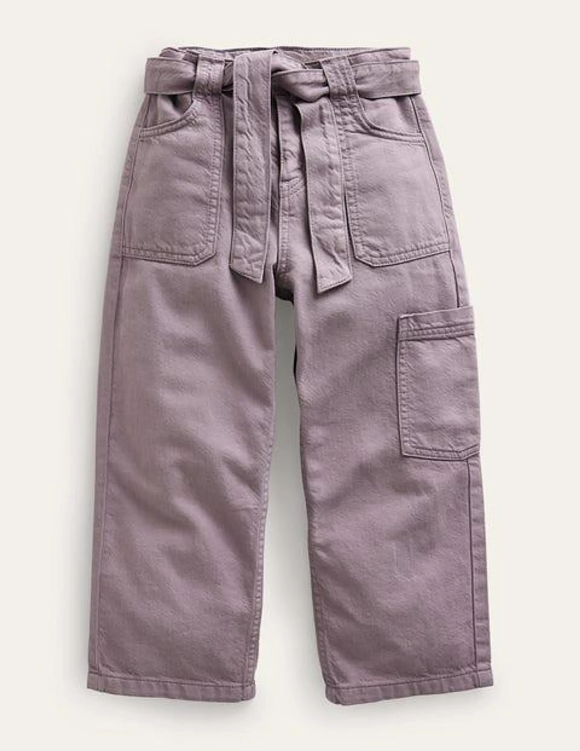 Pantalon cargo noué à la taille