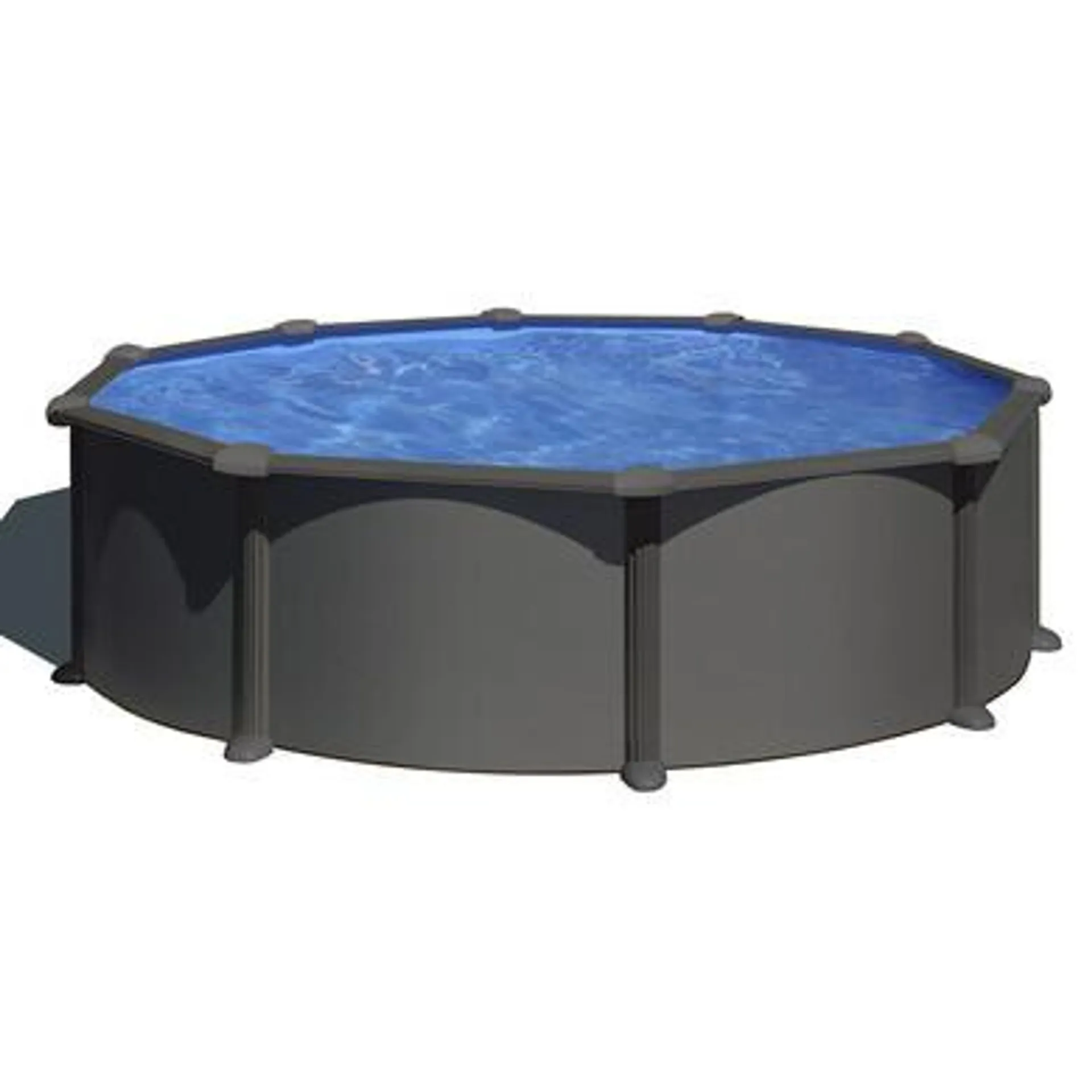 Piscine Acier Gris anthracite 370x132cm Filtre à sable