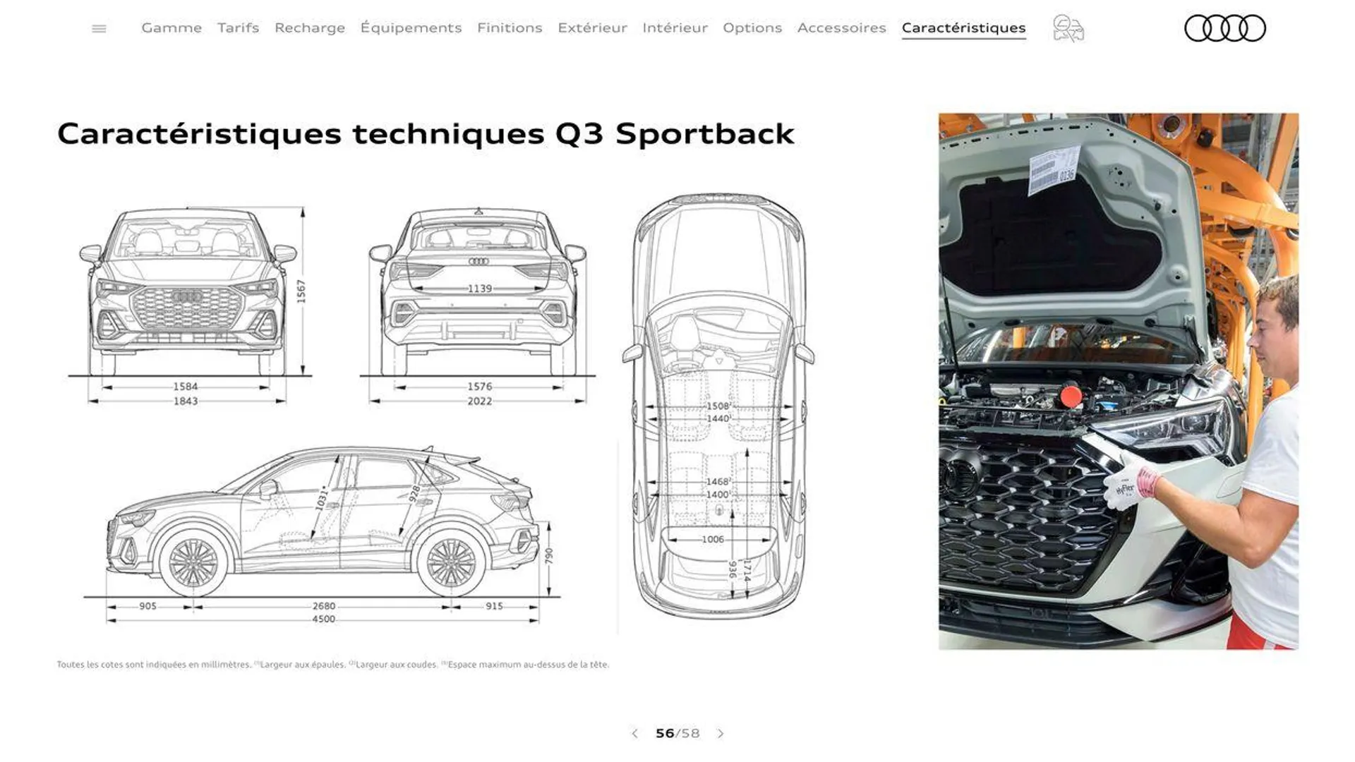 Audi Q3 Sportback du 20 août au 31 décembre 2024 - Catalogue page 56