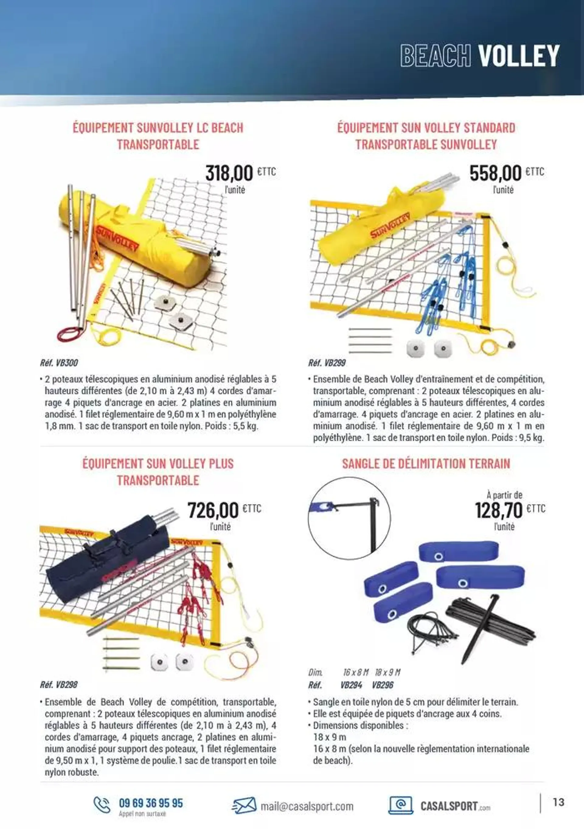 VOTRE PARTENAIRE ÉQUIPEMENTIER DE PROXIMITÉ SPÉCIAL VOLLEY du 1 octobre au 31 décembre 2024 - Catalogue page 13