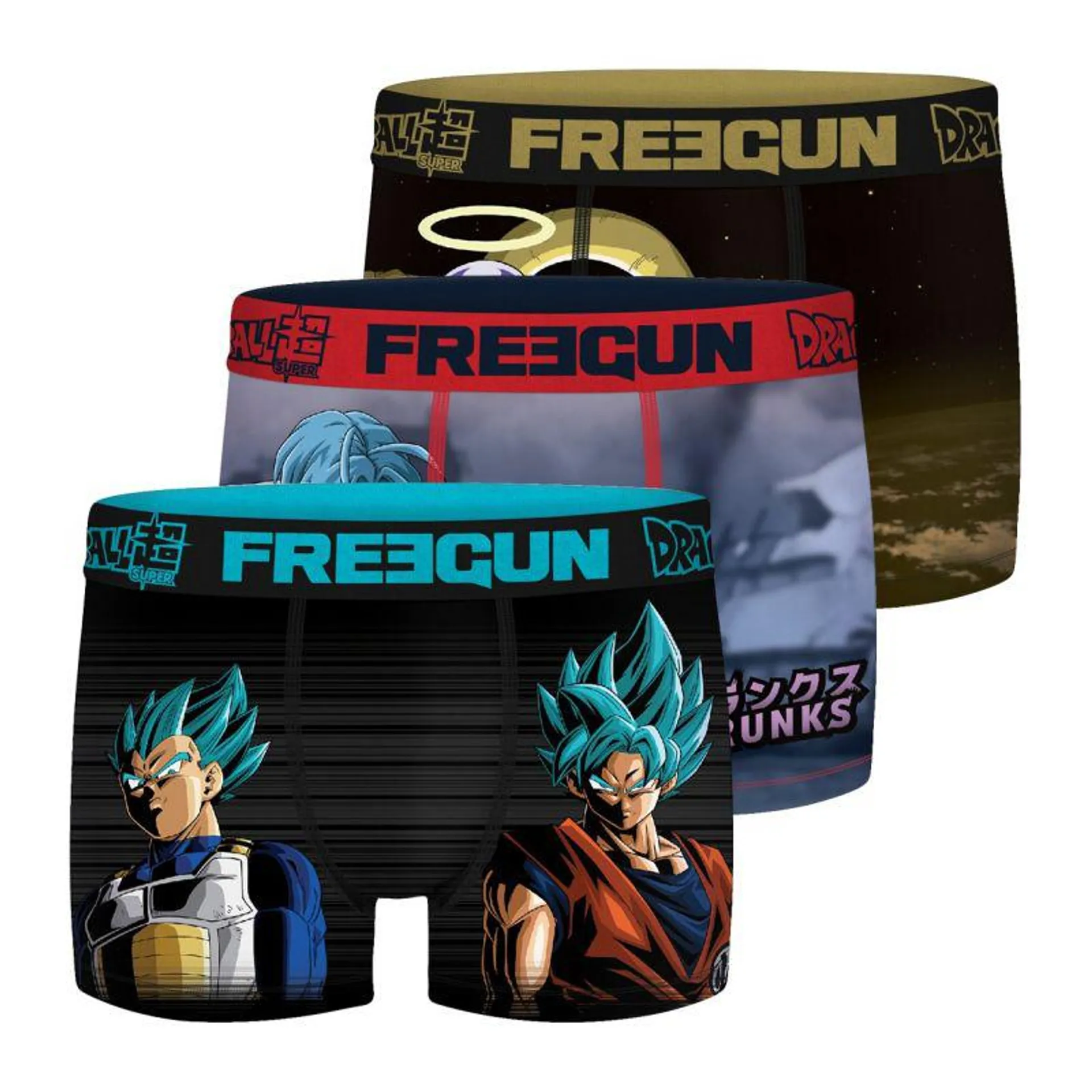 Lot de 3 Boxers Freegun garçon Dragon Ball Super