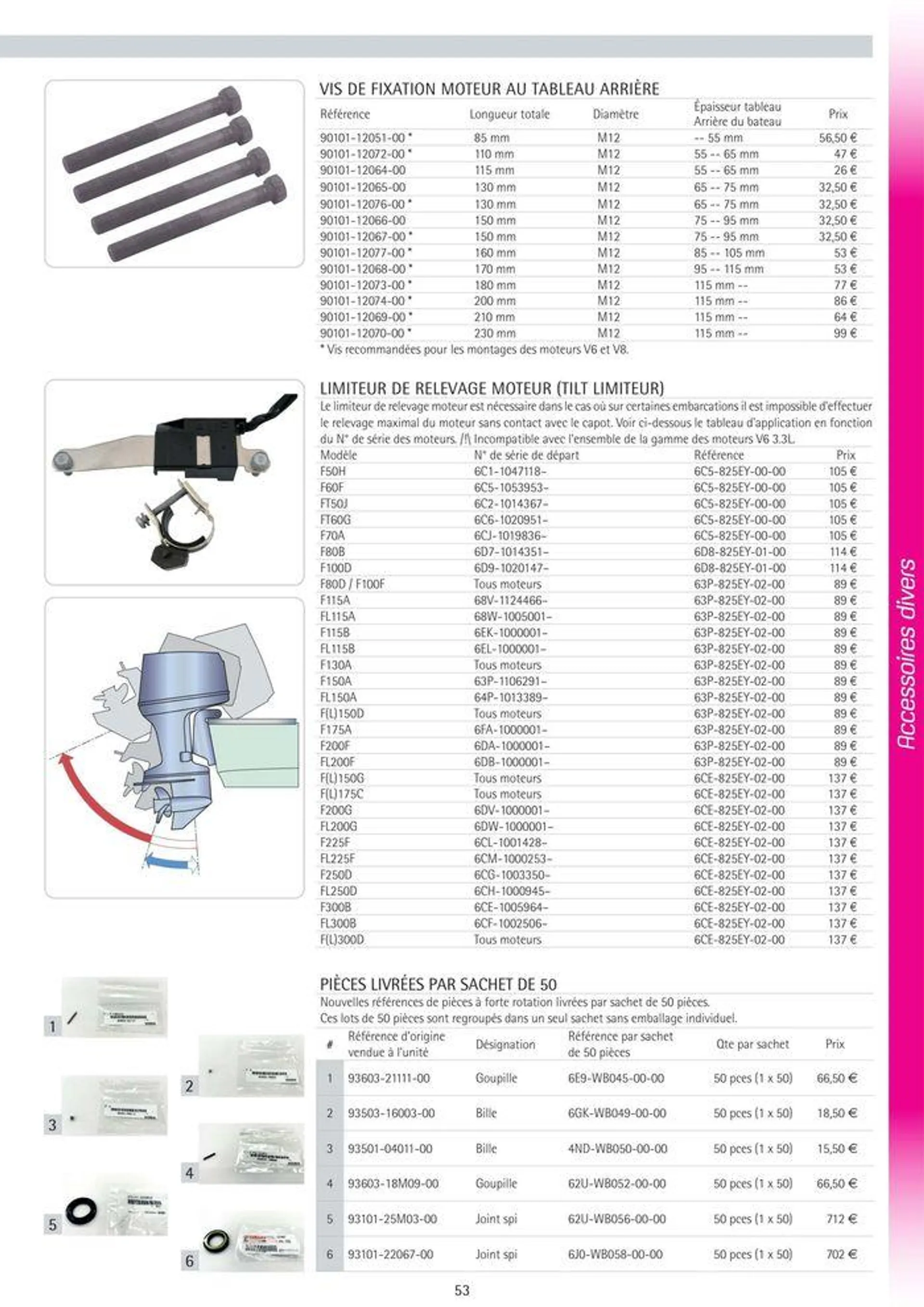 Catalogue Yamaha Marine - Accessoires Marine 2024 - 61