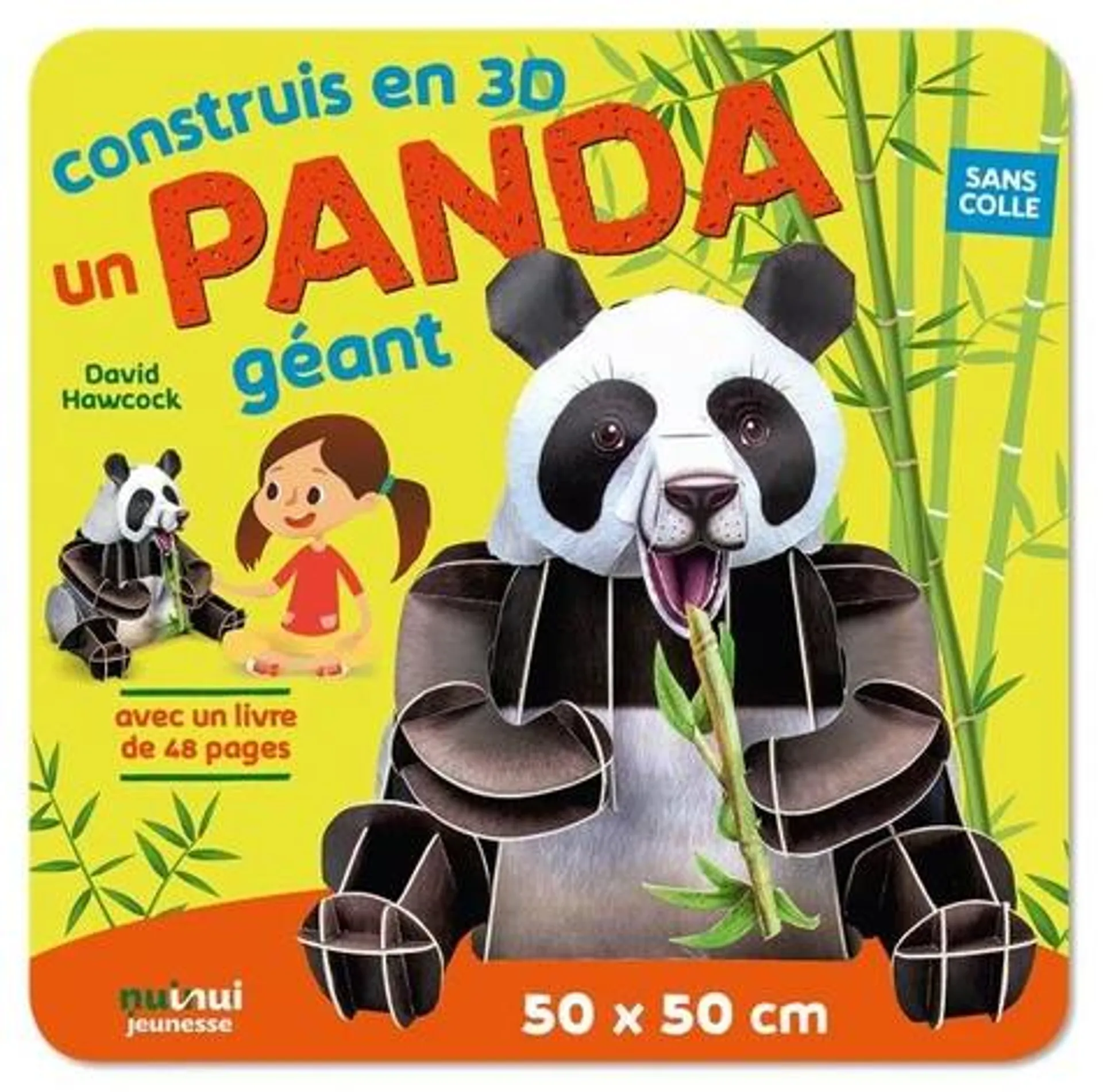 Construits en 3D un panda géant - Avec 1 livre