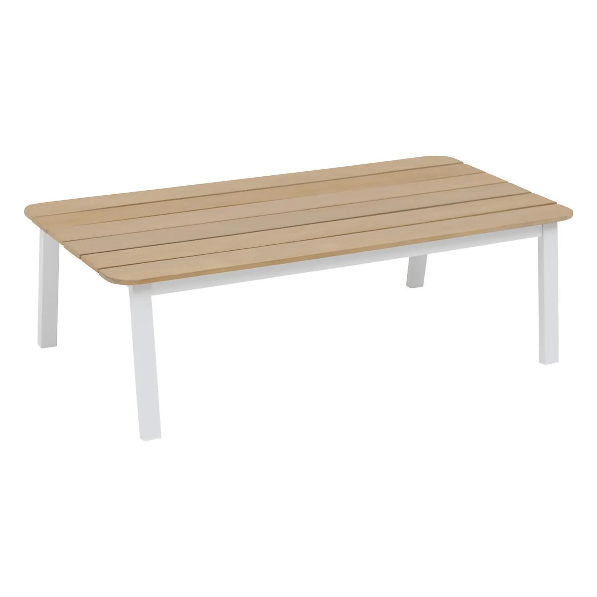Table basse Oriengo - L 115 x P 60 x H 35 cm - Blanc - Hesperide