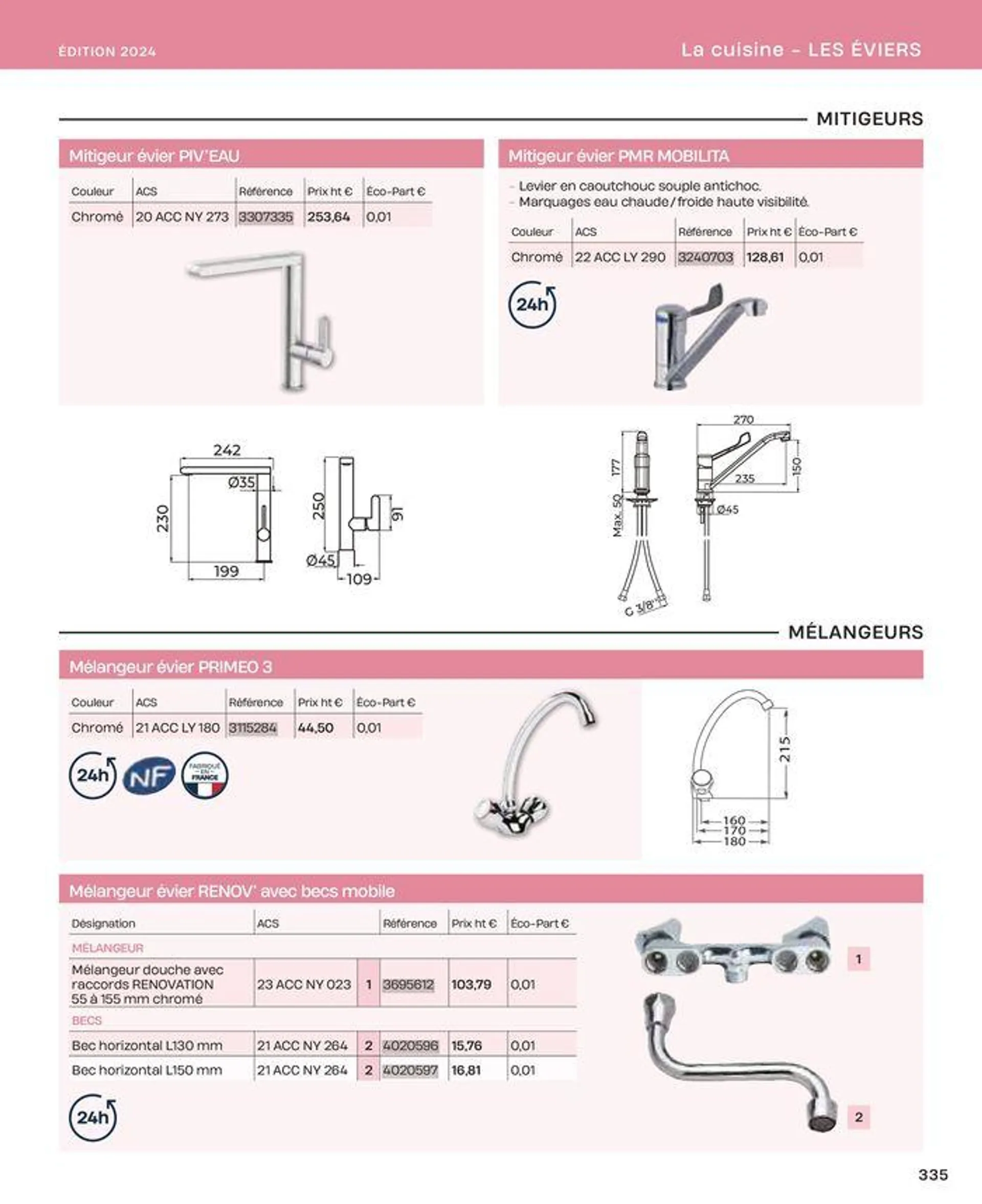 La salle de bain en toute sérénité du 2 juillet au 31 décembre 2024 - Catalogue page 335