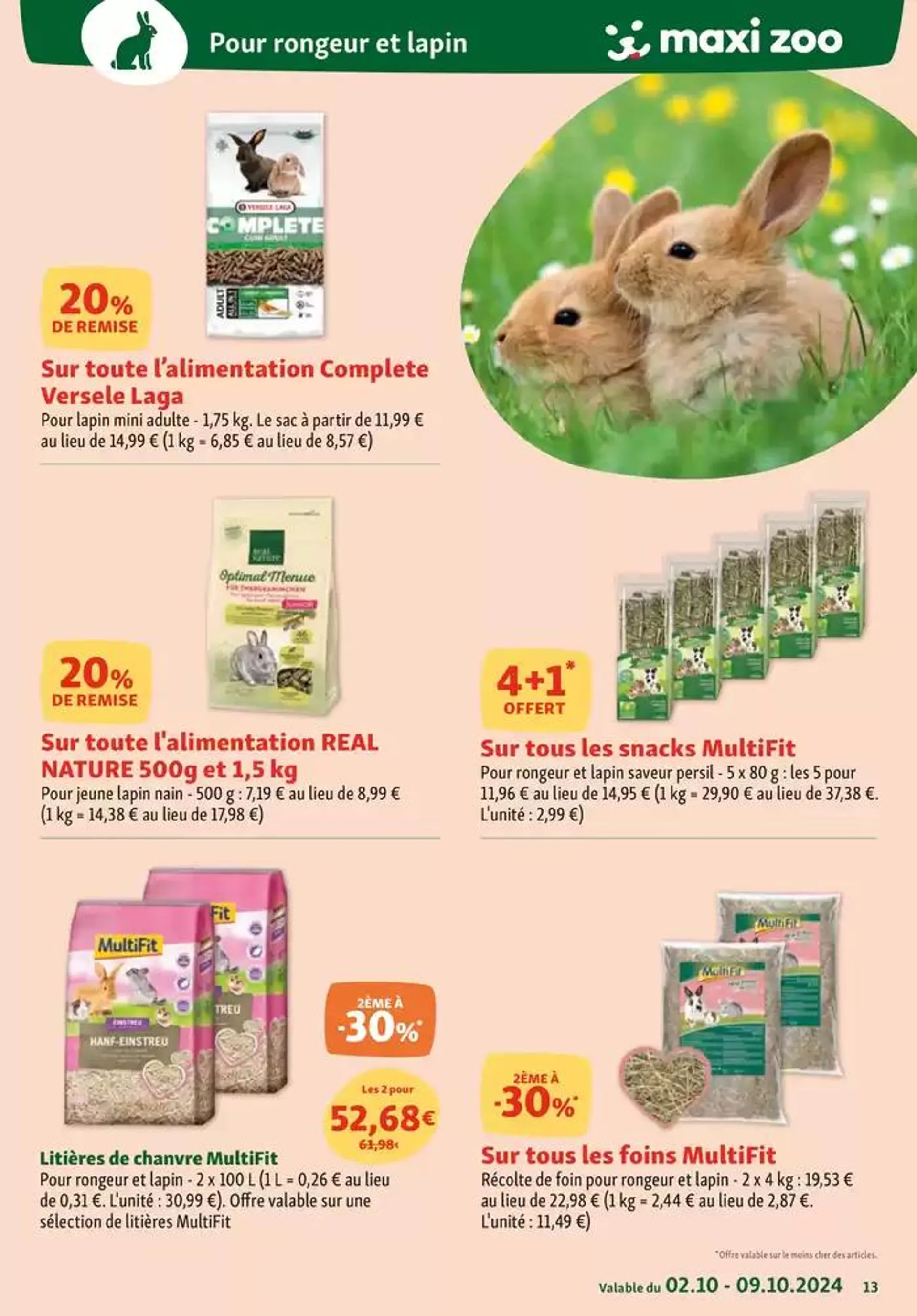 Maxi Zoo: Tout pour vos animaux du 2 octobre au 9 octobre 2024 - Catalogue page 13