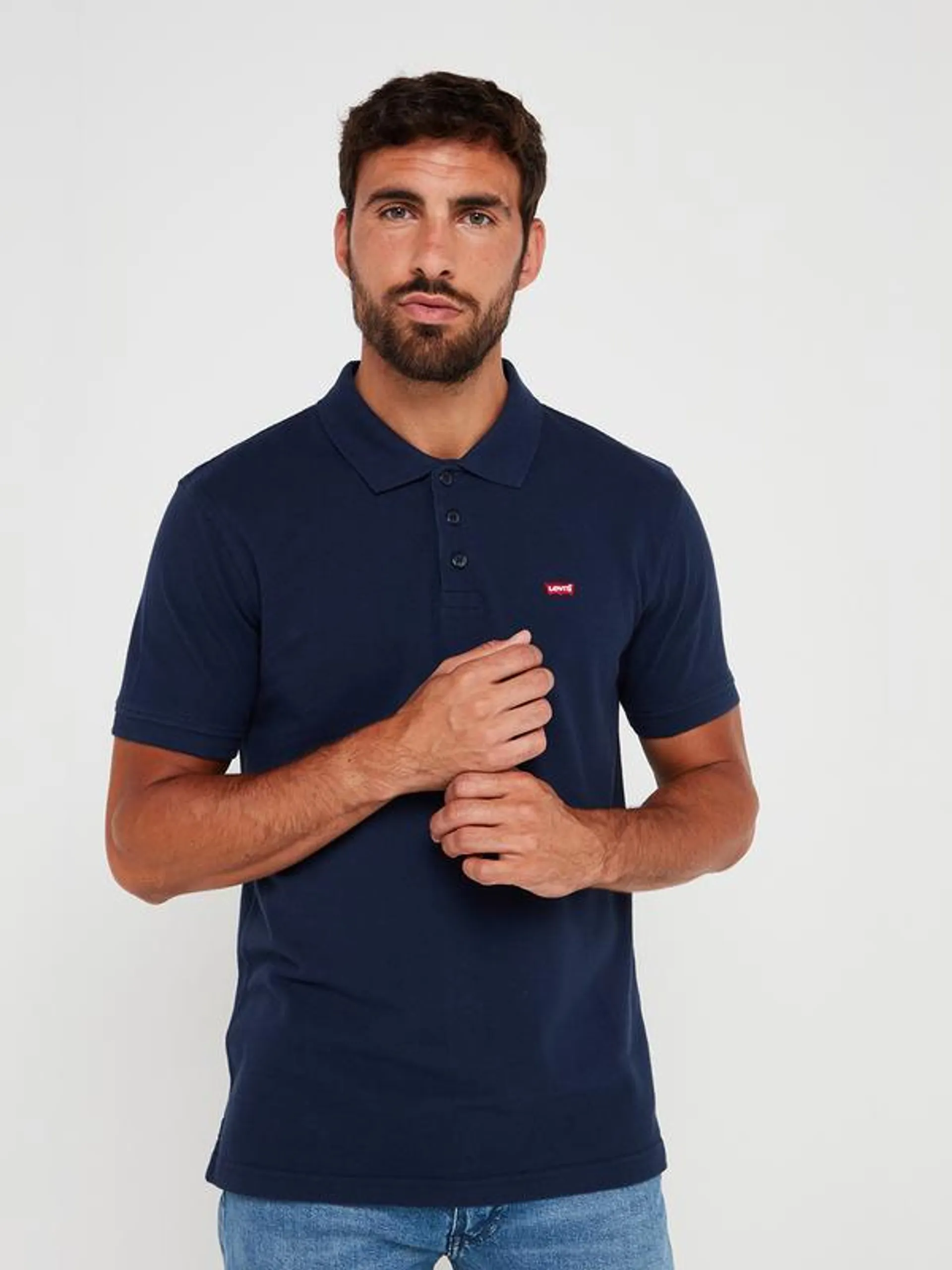 Polo En Maille Piquée 100% Coton Unie - Bleu