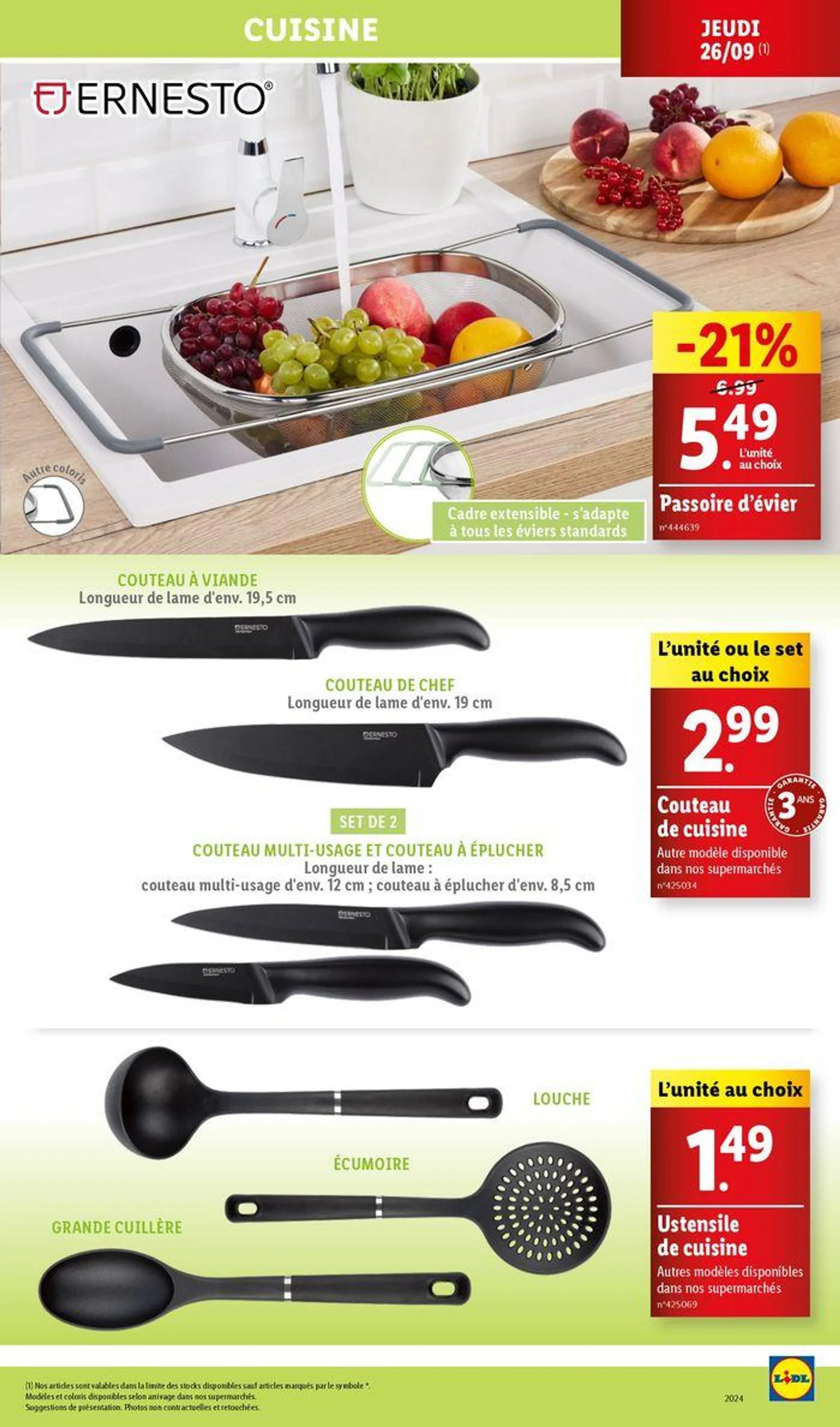 C'est le moment ! Cette semaine Lidl vous propose vos produits préférés à prix cassé  du 26 septembre au 30 septembre 2024 - Catalogue page 5