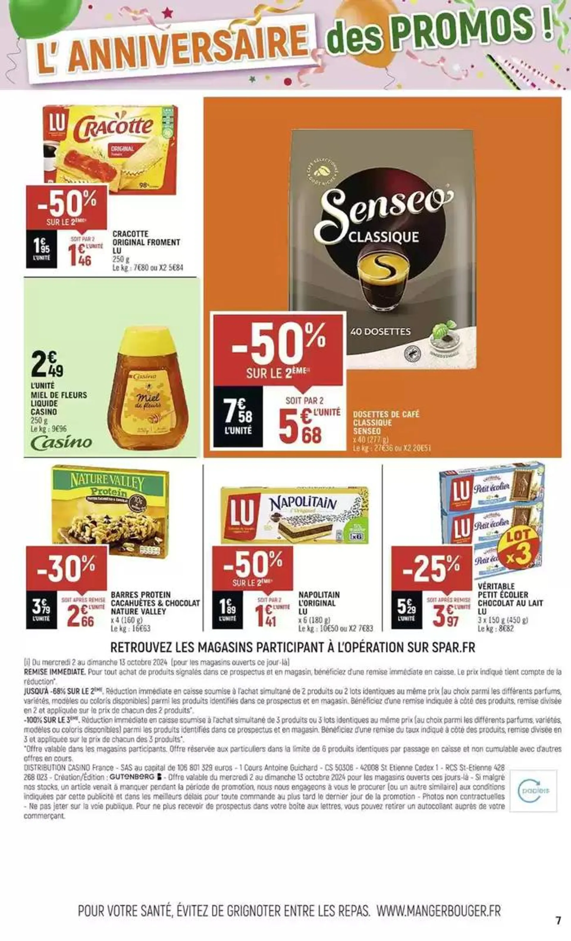 SPAR ICI L'ANNIVERSAIRE DES PROMOS du 2 octobre au 13 octobre 2024 - Catalogue page 9