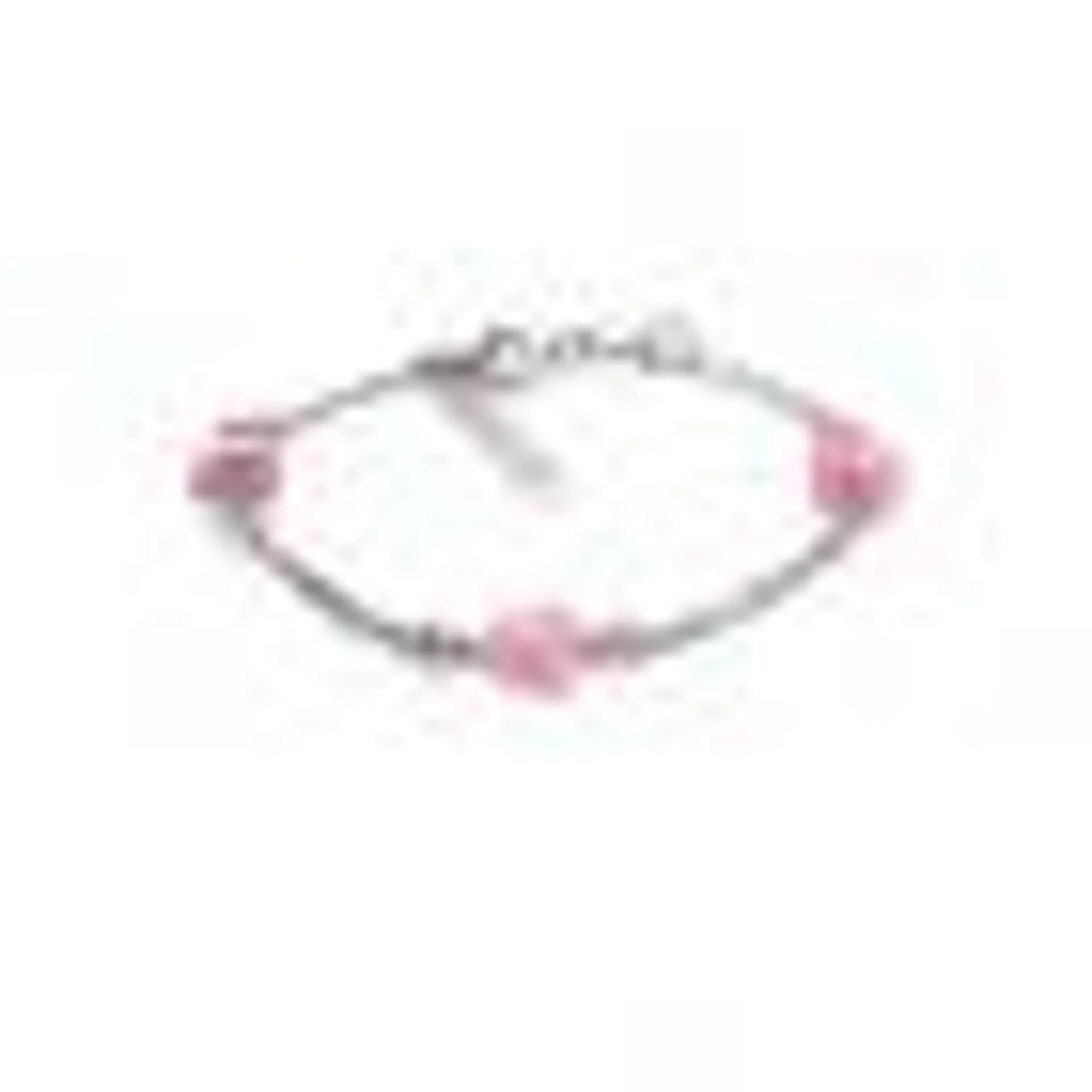 Bracelet enfant Carador coeurs roses argent 925/000