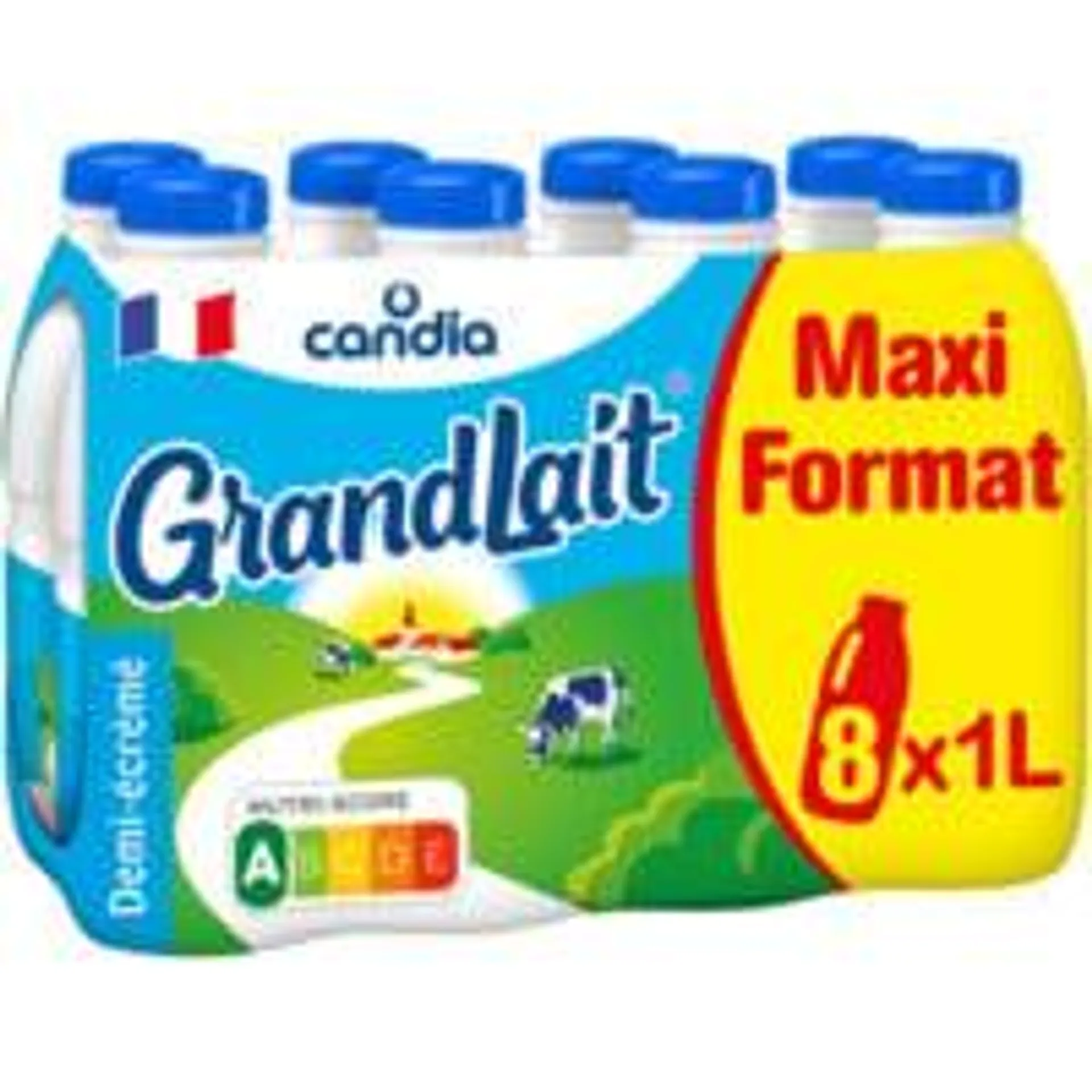 Lait demi-écrémé Grandlait CANDIA