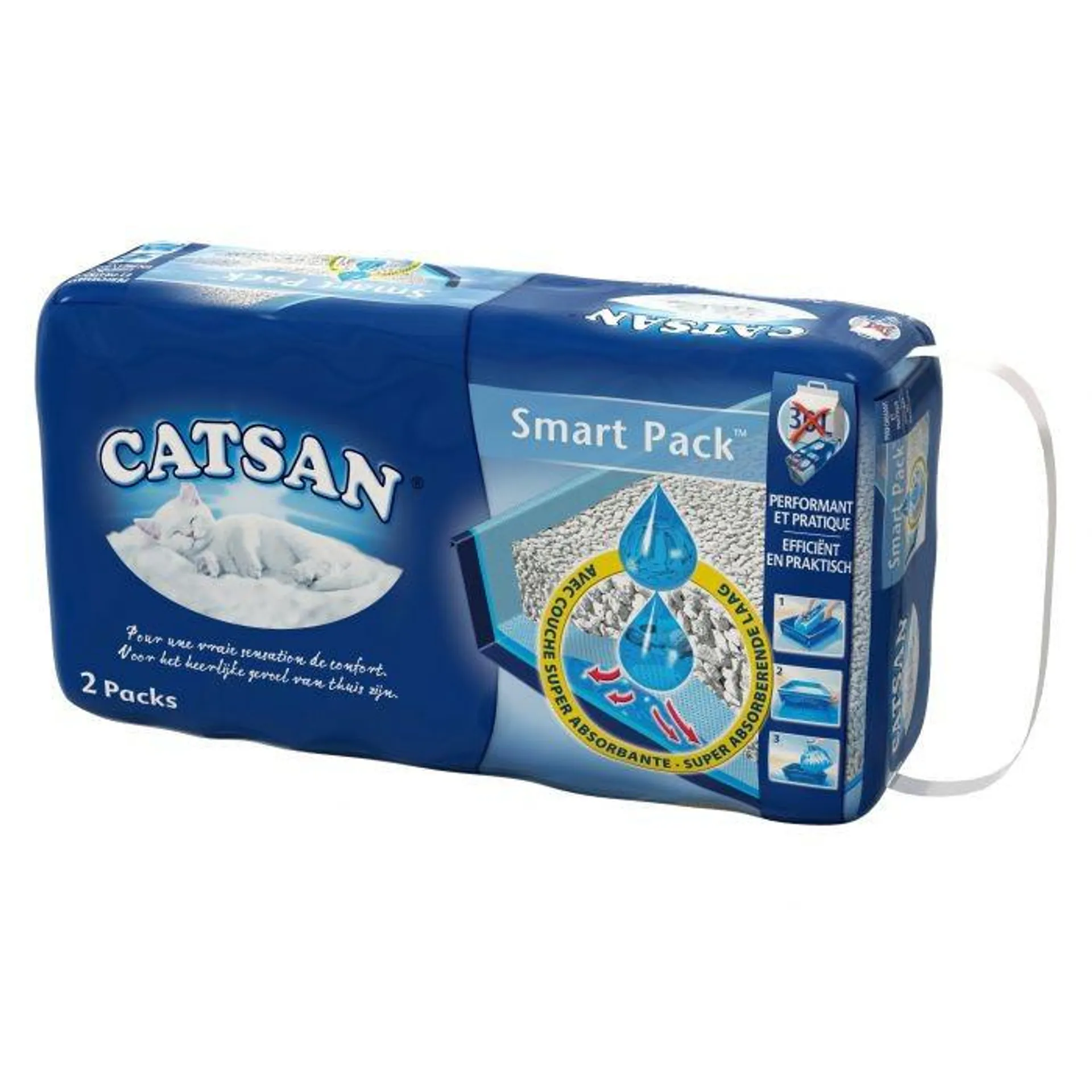 Catsan smart pack litière pour chat 2 paquets