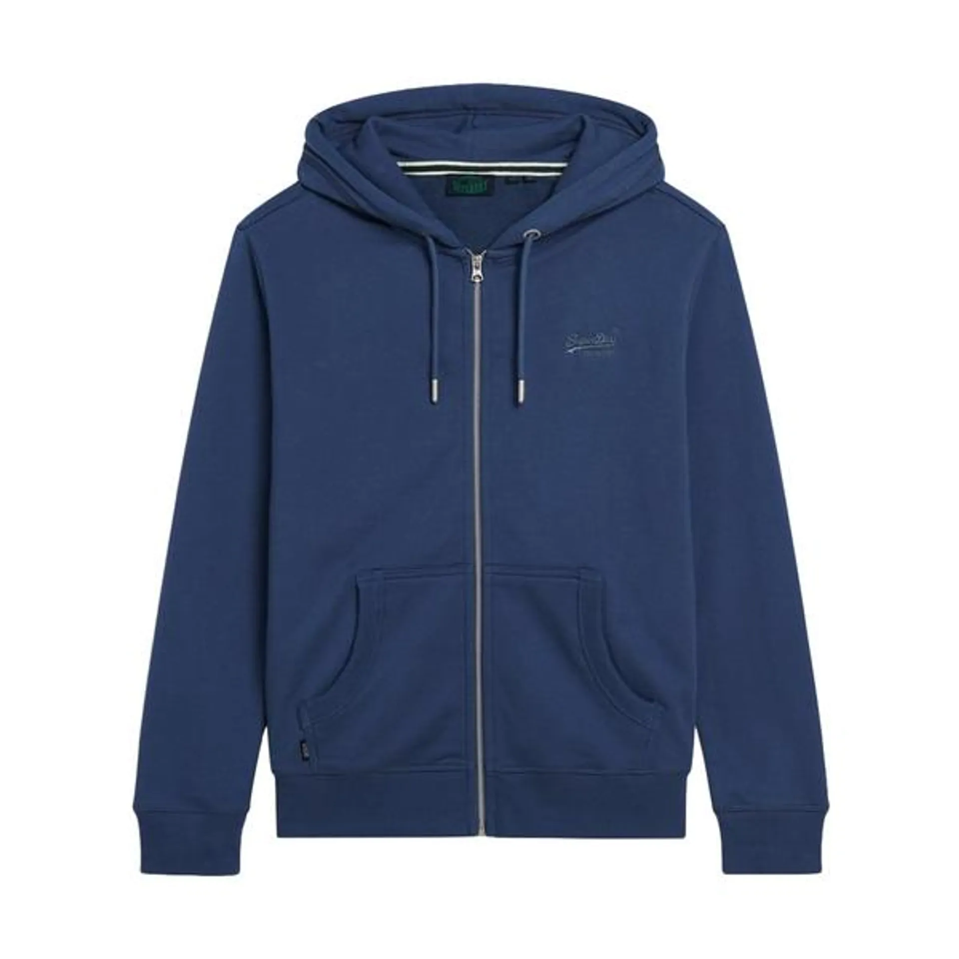 Sweat A Capuche Superdry Essential Logo Zip Hoodie - Heritage Bleu Lavé