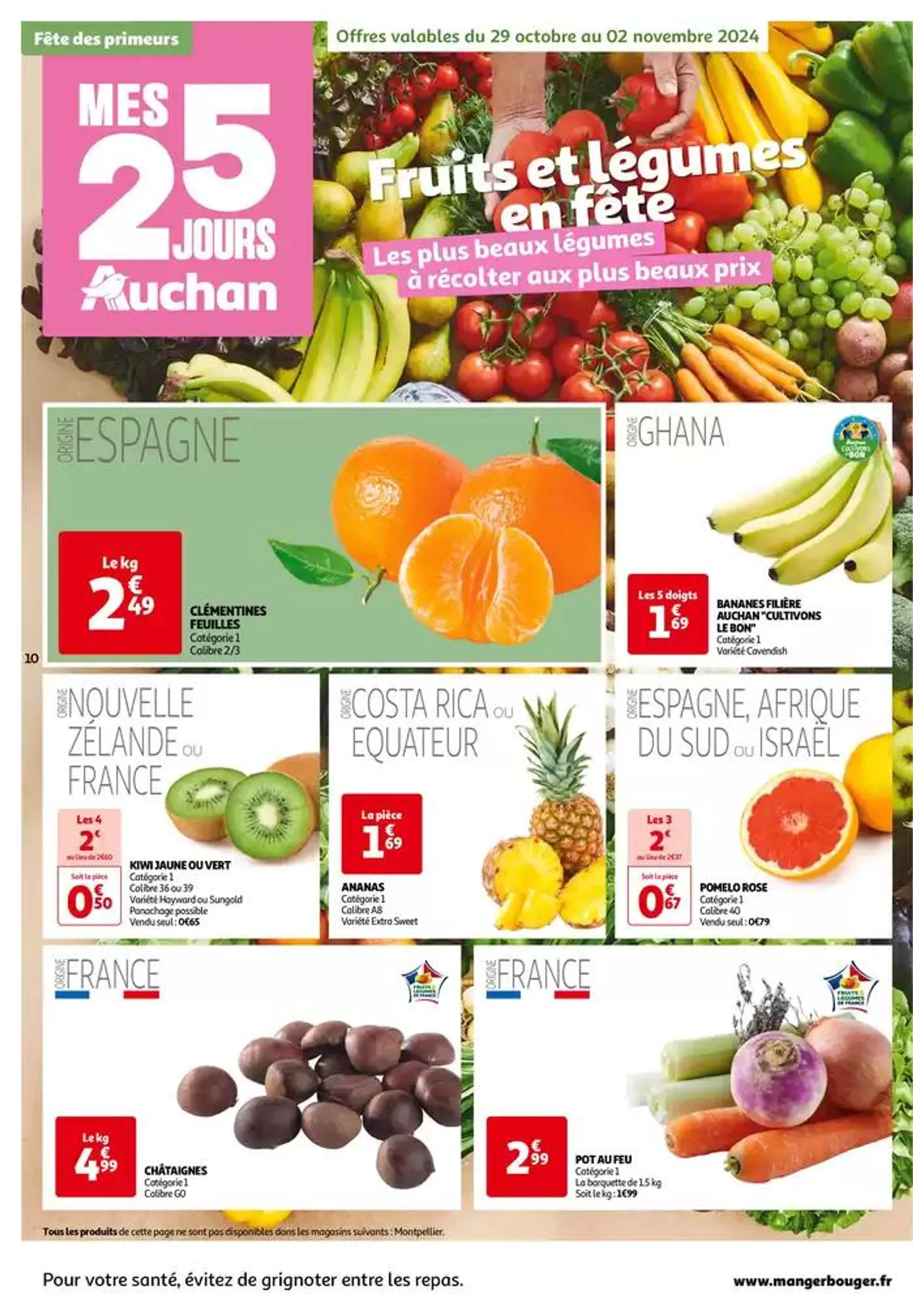 Top depart : 25 jours Auchan  du 29 octobre au 4 novembre 2024 - Catalogue page 10