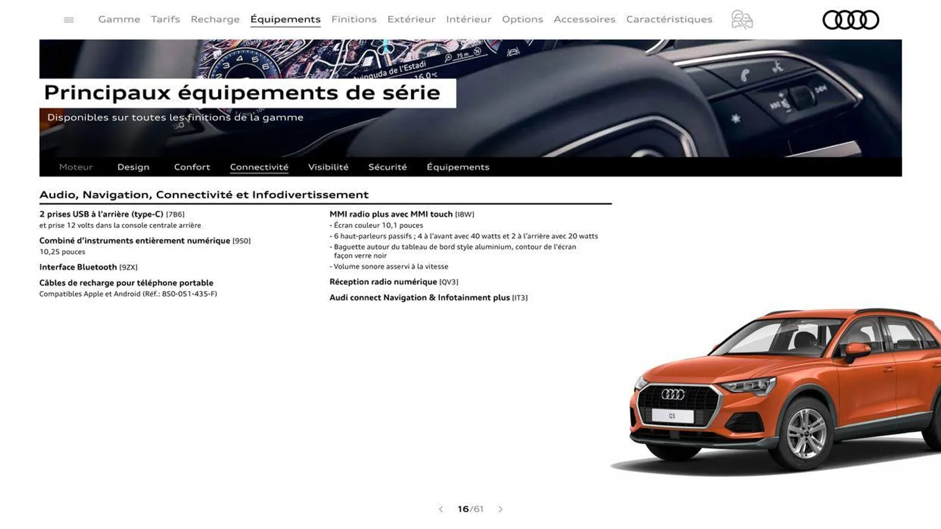 Audi Q3 du 20 août au 31 décembre 2024 - Catalogue page 16