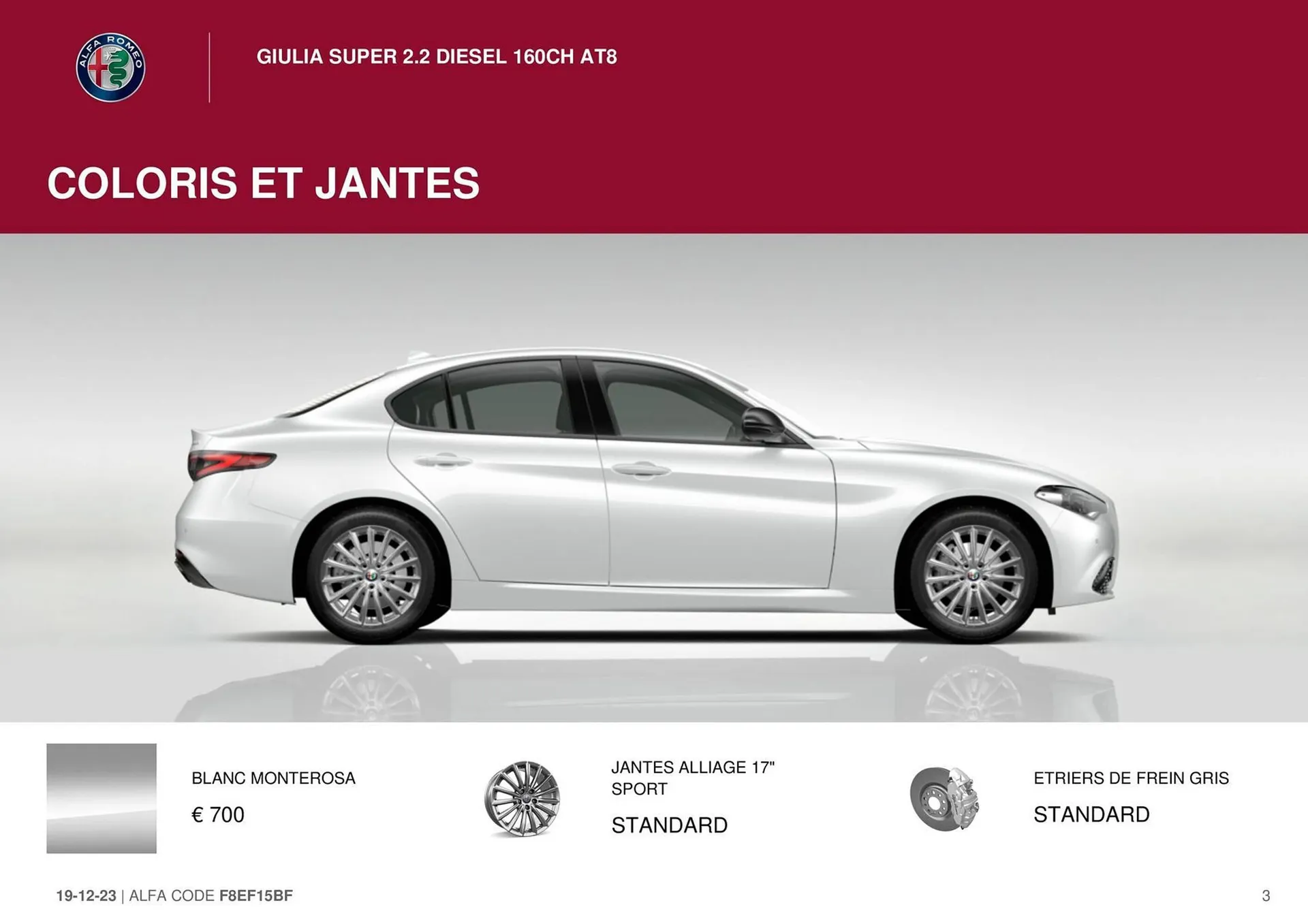 Catalogue Alfa Romeo Giulia du 19 décembre au 29 février 2024 - Catalogue page 3