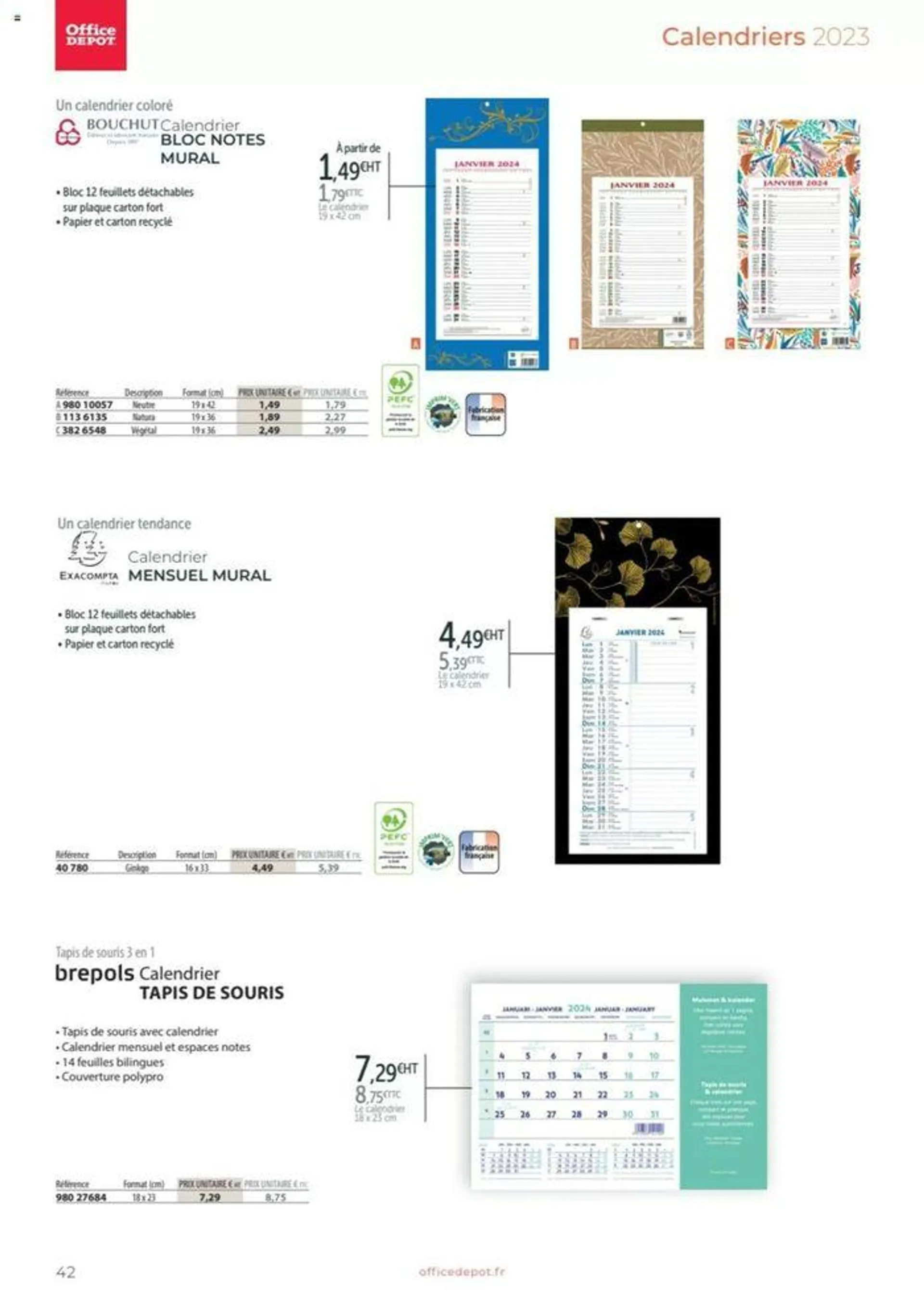 Catalogue Office Depot du 30 octobre au 30 juin 2024 - Catalogue page 42