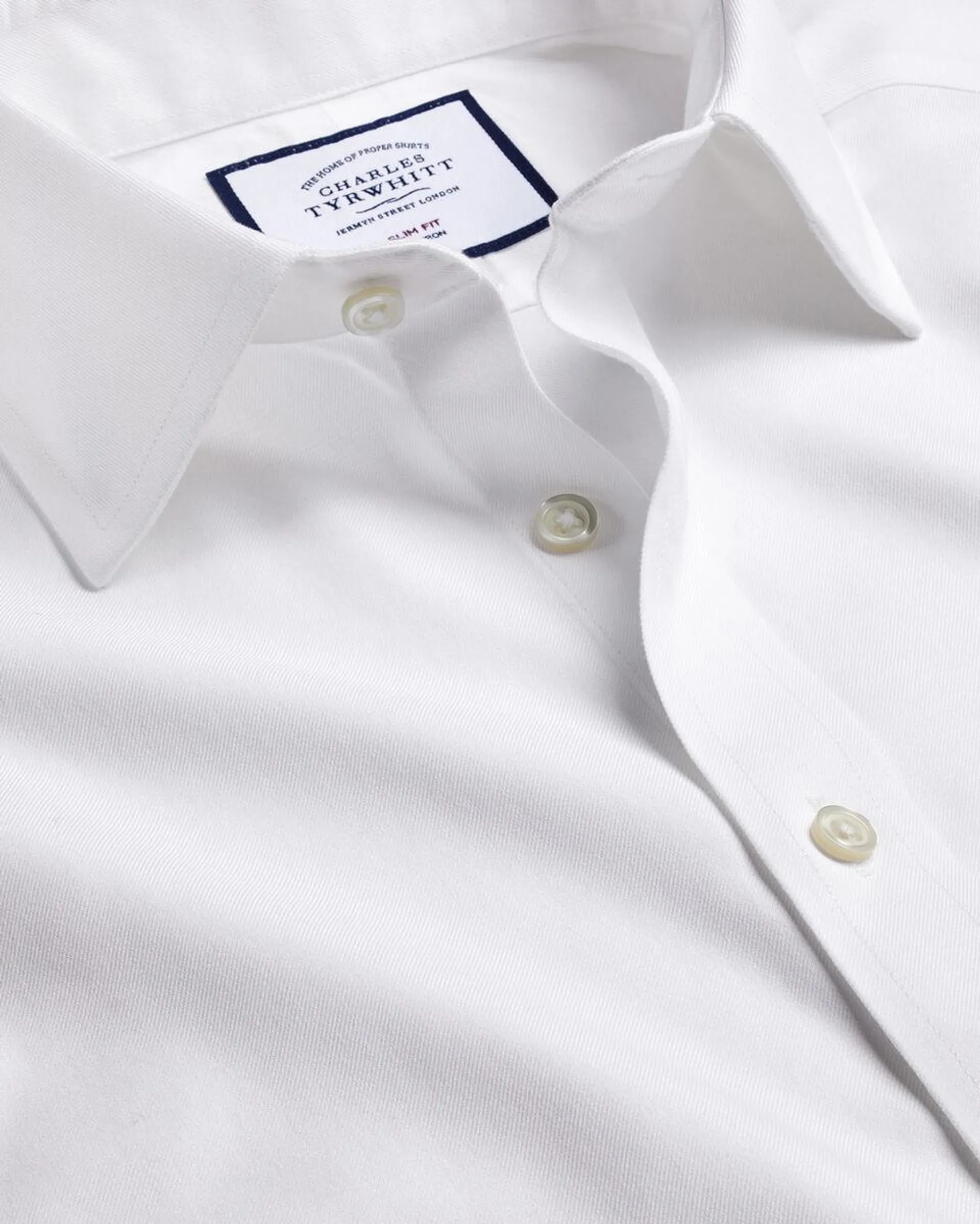 details about product: Non-Iron Twill Shirt - White