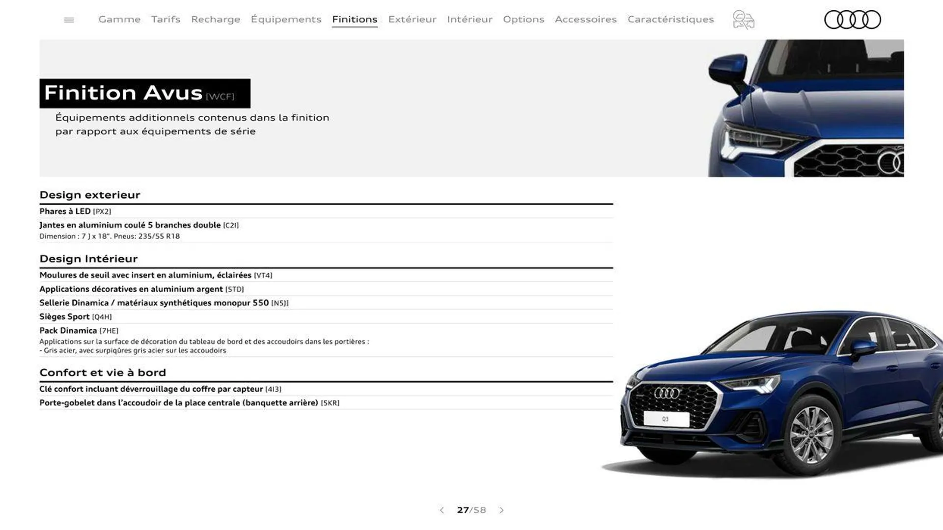 Audi Q3 Sportback du 20 août au 31 décembre 2024 - Catalogue page 27