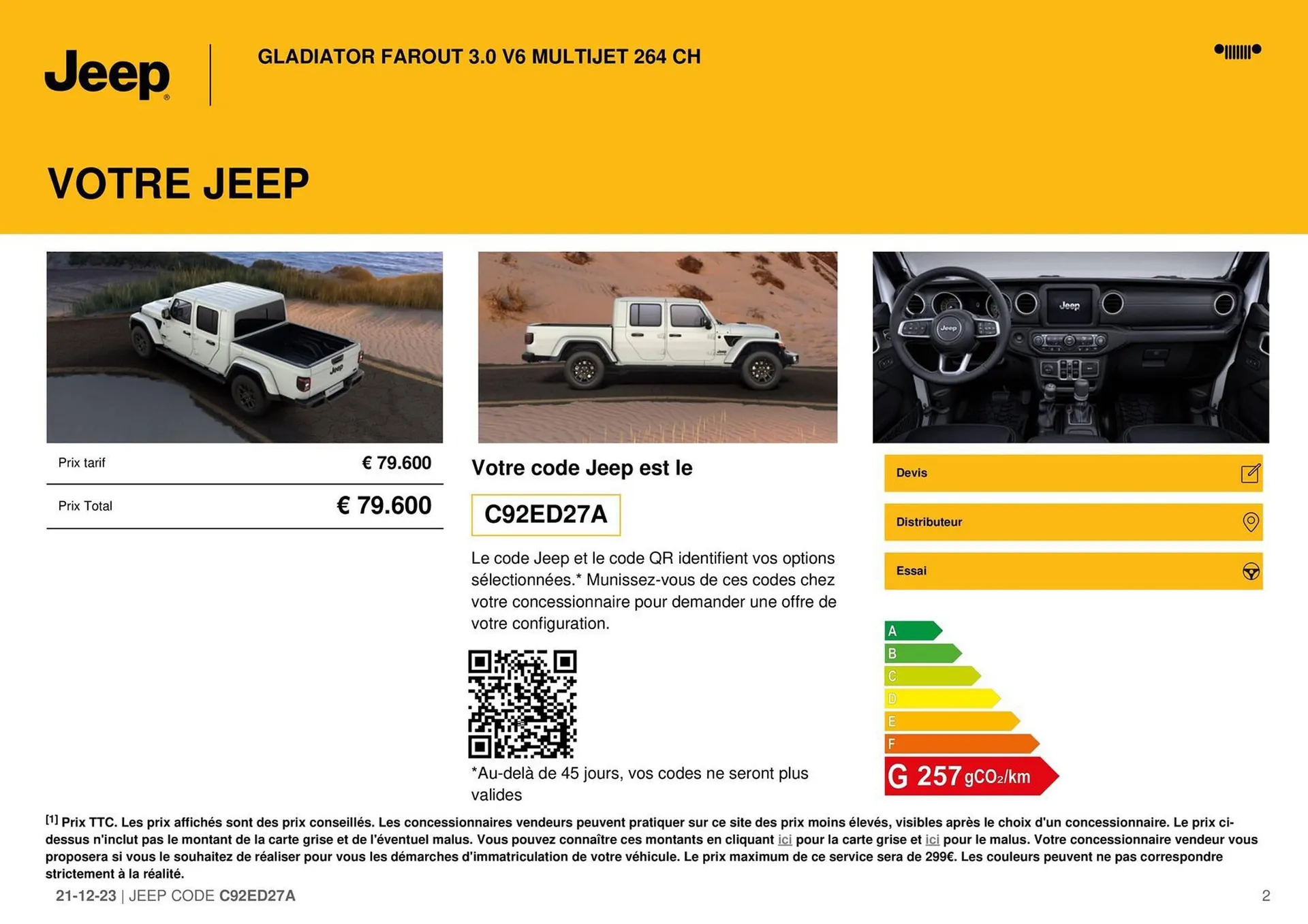 Catalogue Jeep GLADIATOR FAROUT 3.0 du 21 décembre au 31 juillet 2024 - Catalogue page 2