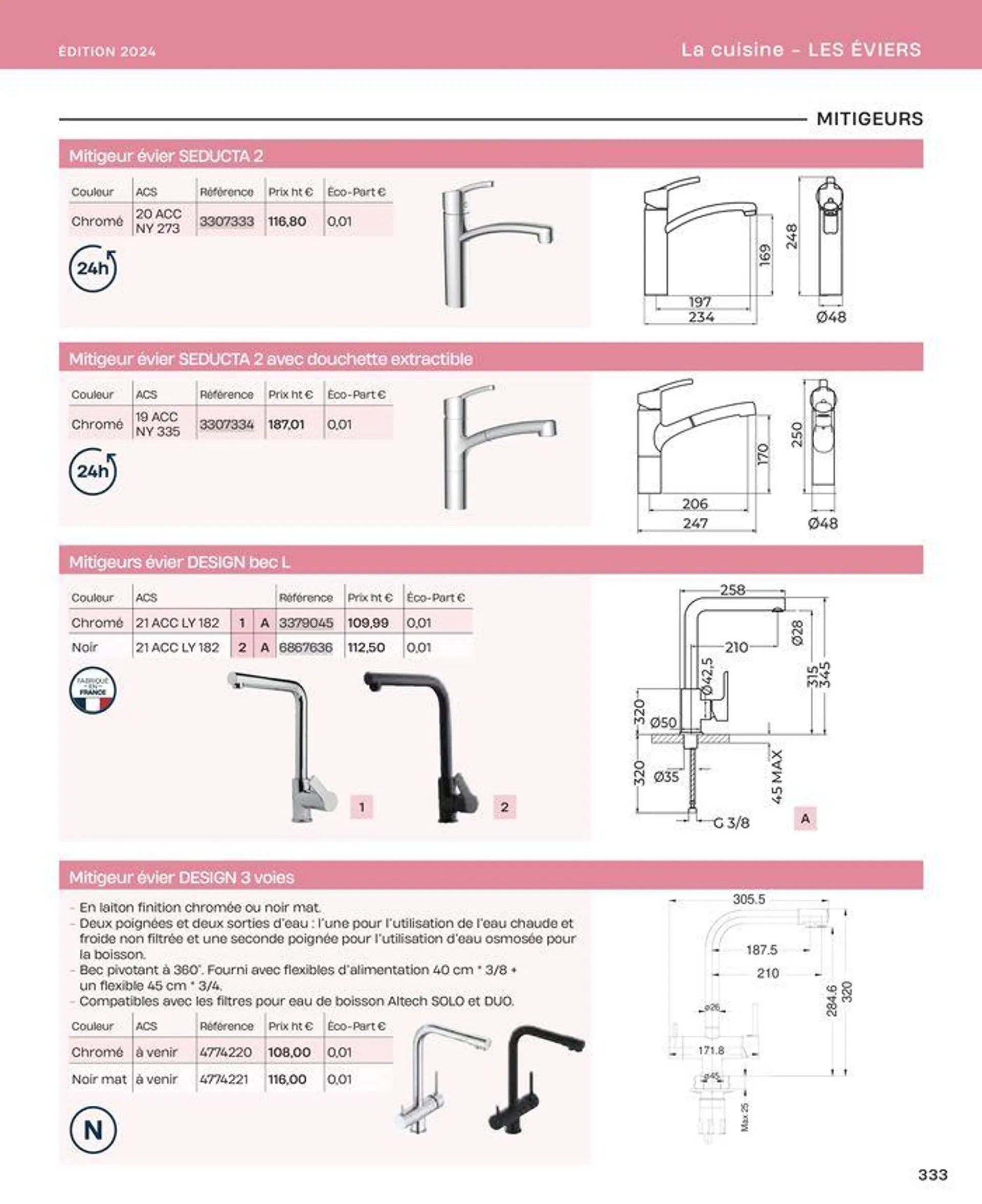 La salle de bain en toute sérénité du 2 juillet au 31 décembre 2024 - Catalogue page 333