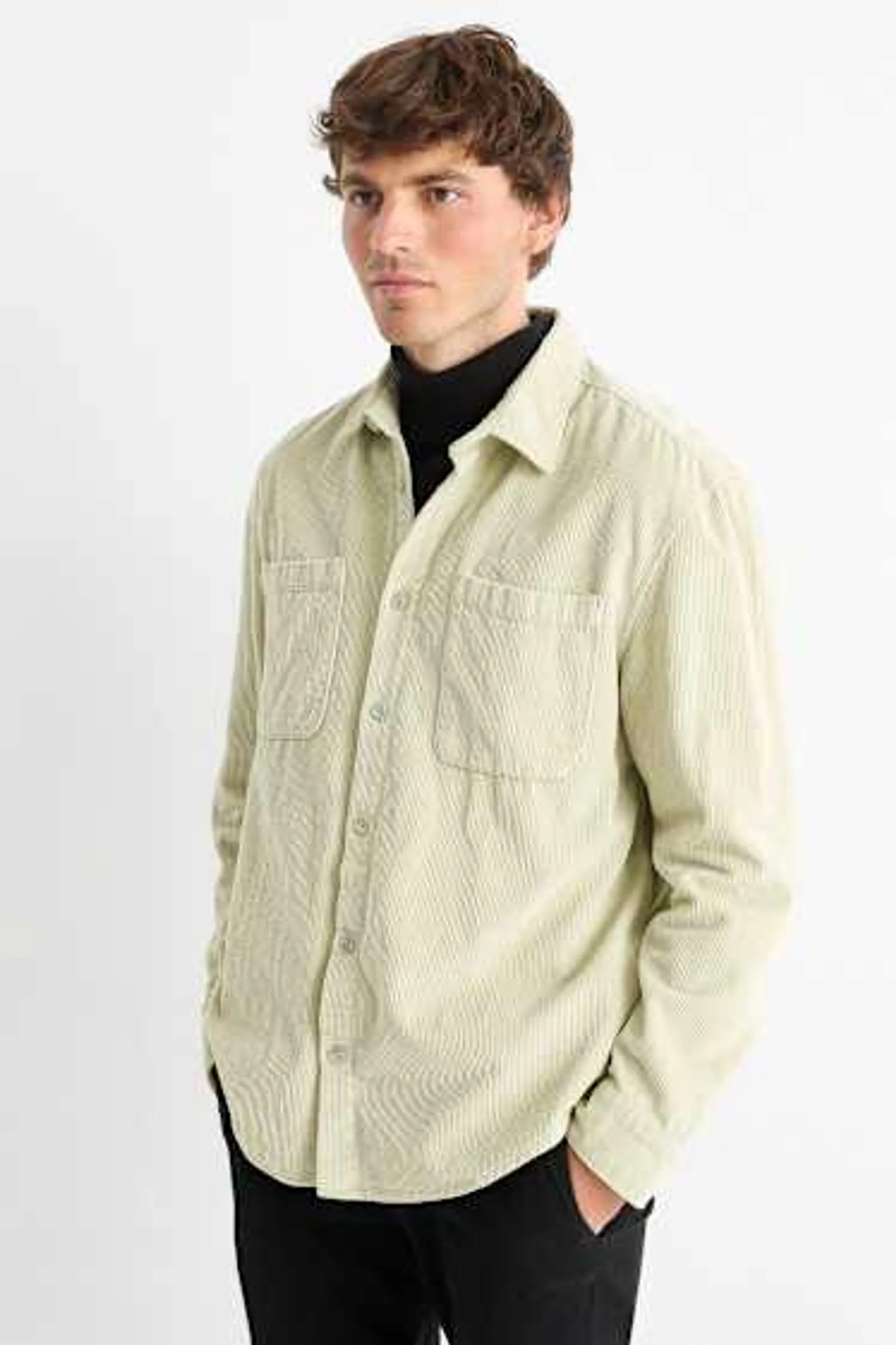 Corduroy shirt - regular fit - kent collar