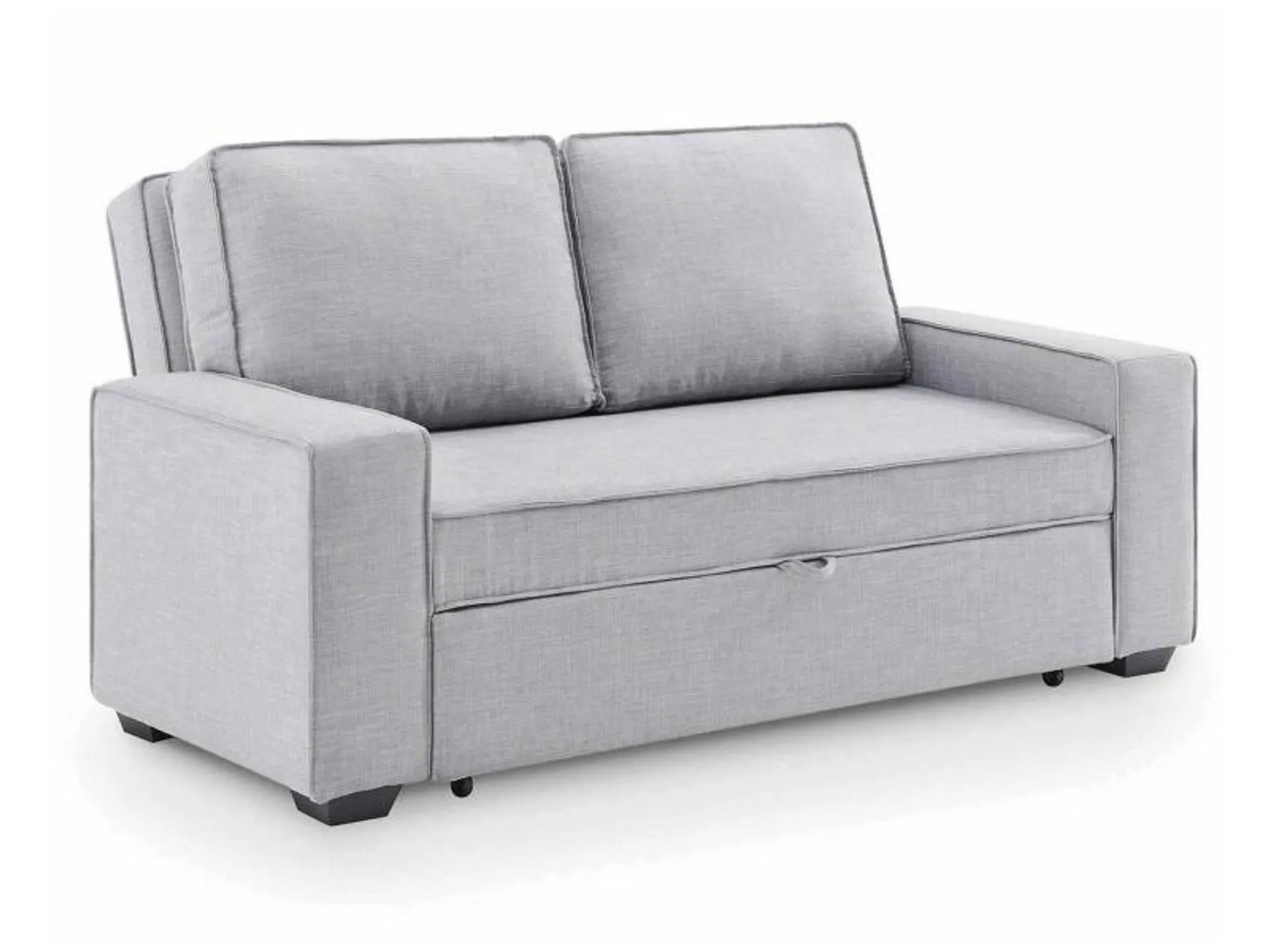 Canapé 3 places convertible en tissu gris clair james