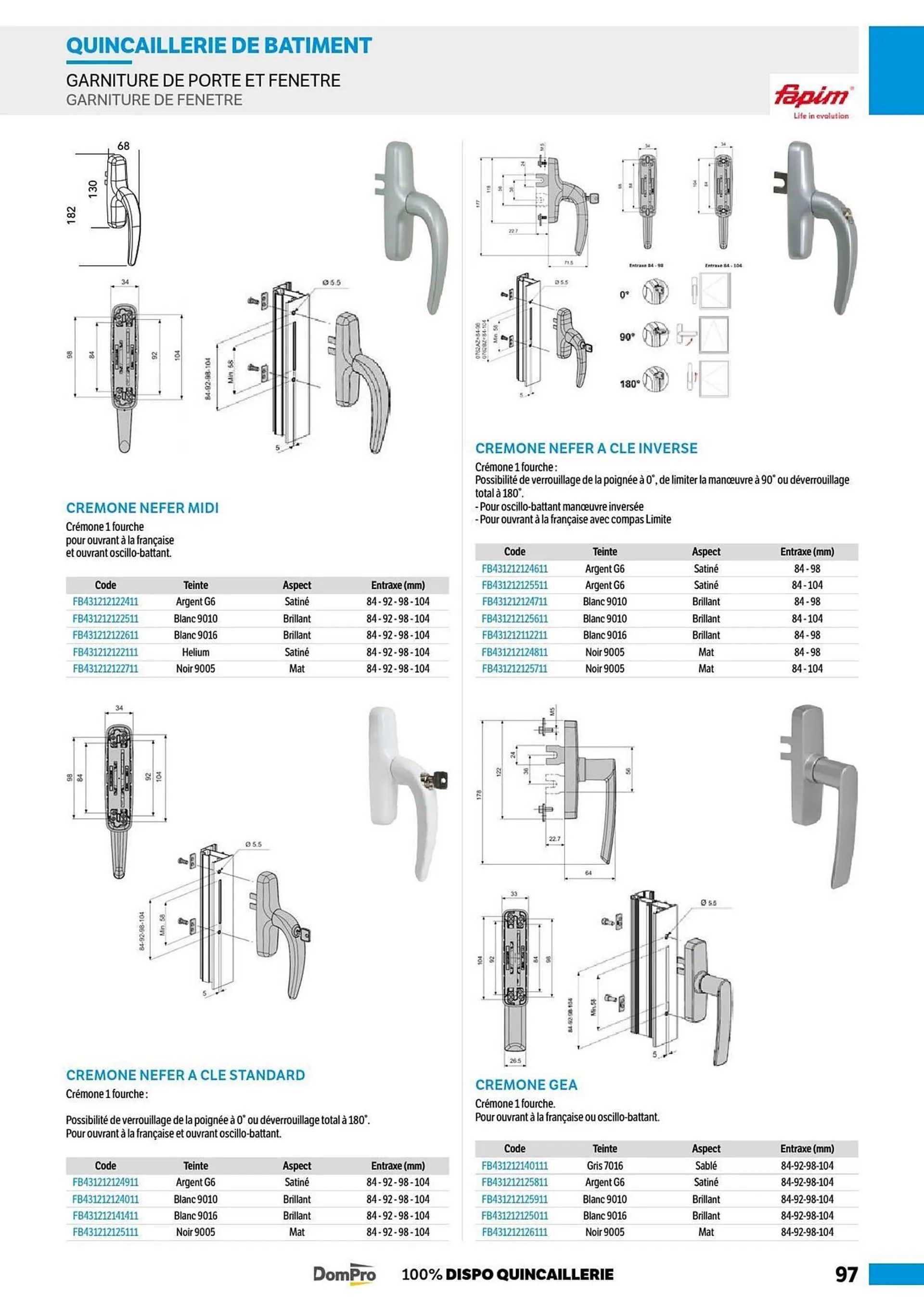 Catalogue DomPro du 8 juillet au 4 janvier 2025 - Catalogue page 97