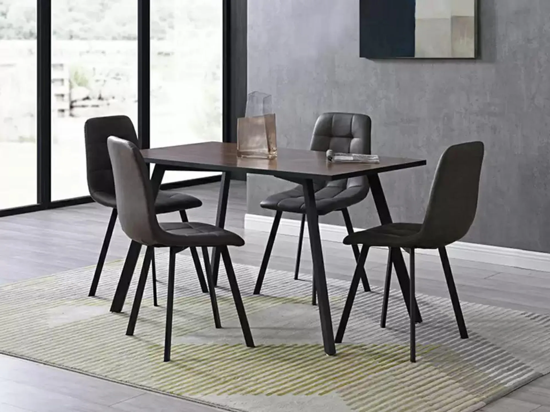 Table rectangulaire + 4 chaises