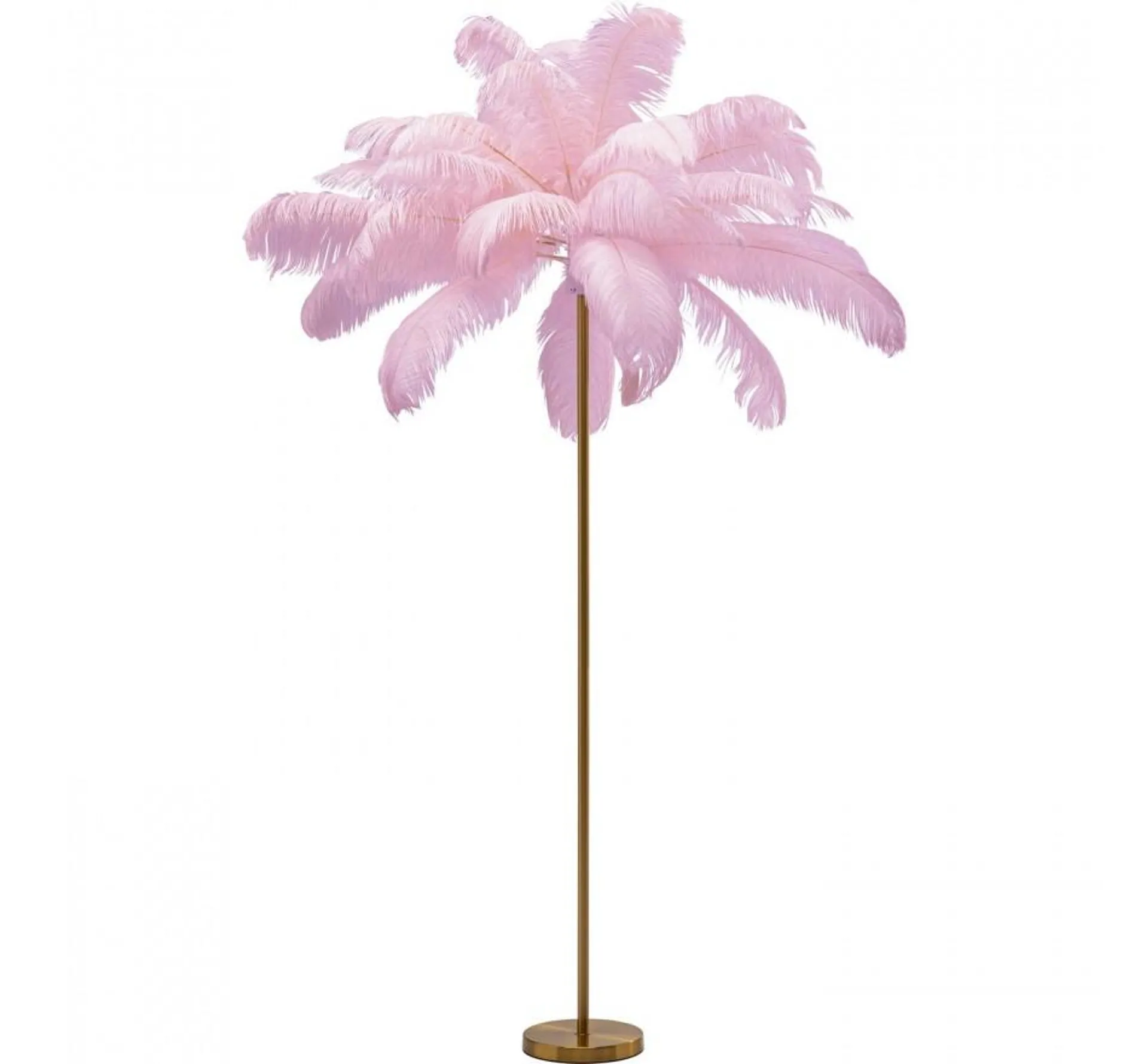 Lampadaire plumes 165cm rose Kare Design