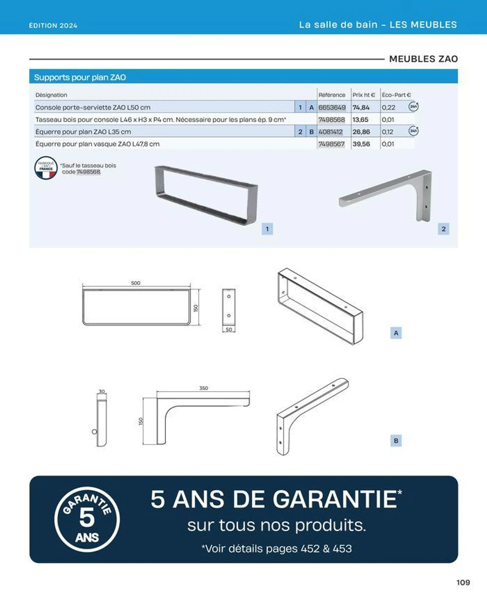 La salle de bain en toute sérénité du 2 juillet au 31 décembre 2024 - Catalogue page 109