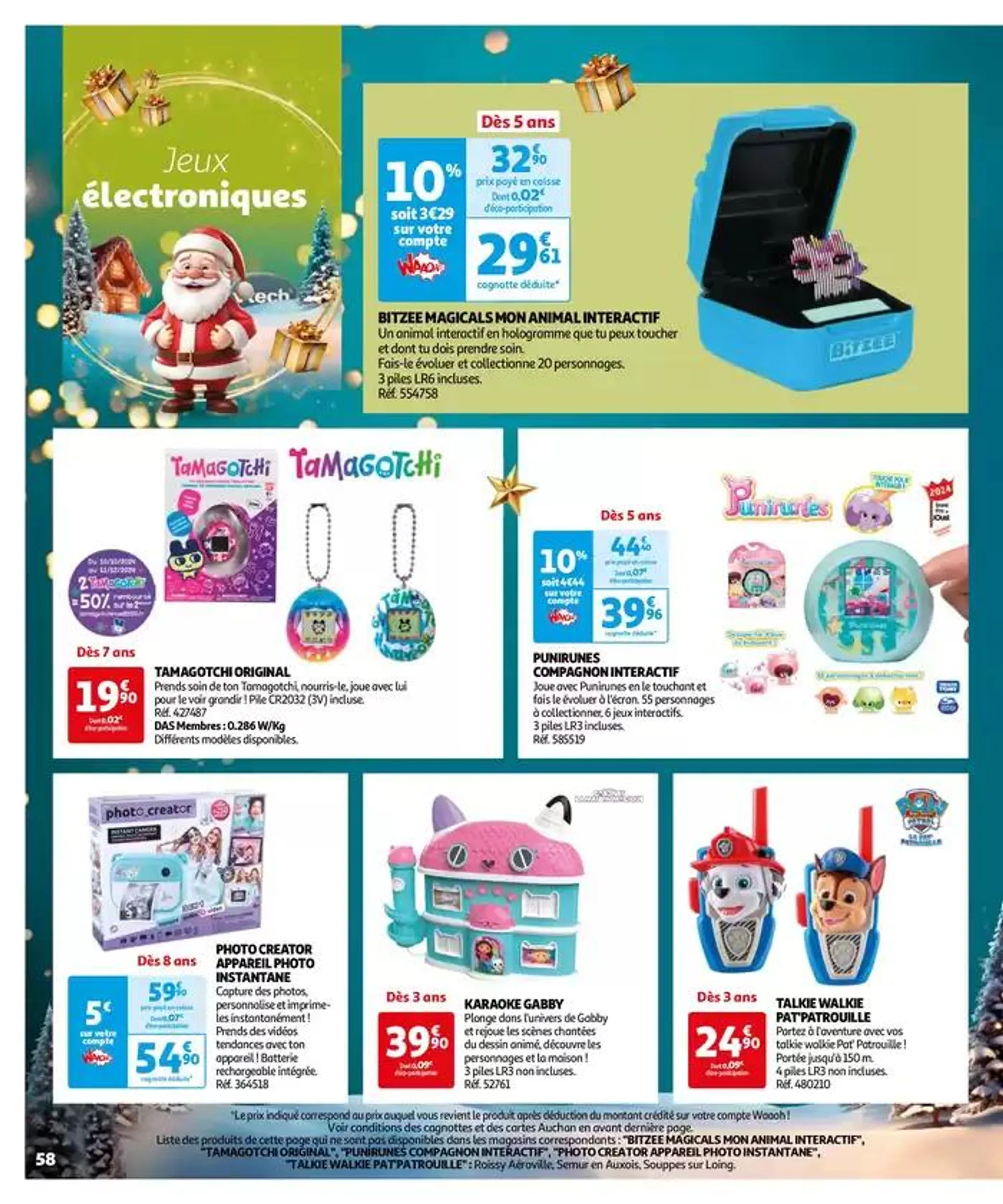 Réveillons Noël, un max de promos pour les fêtes du 11 octobre au 6 décembre 2024 - Catalogue page 58