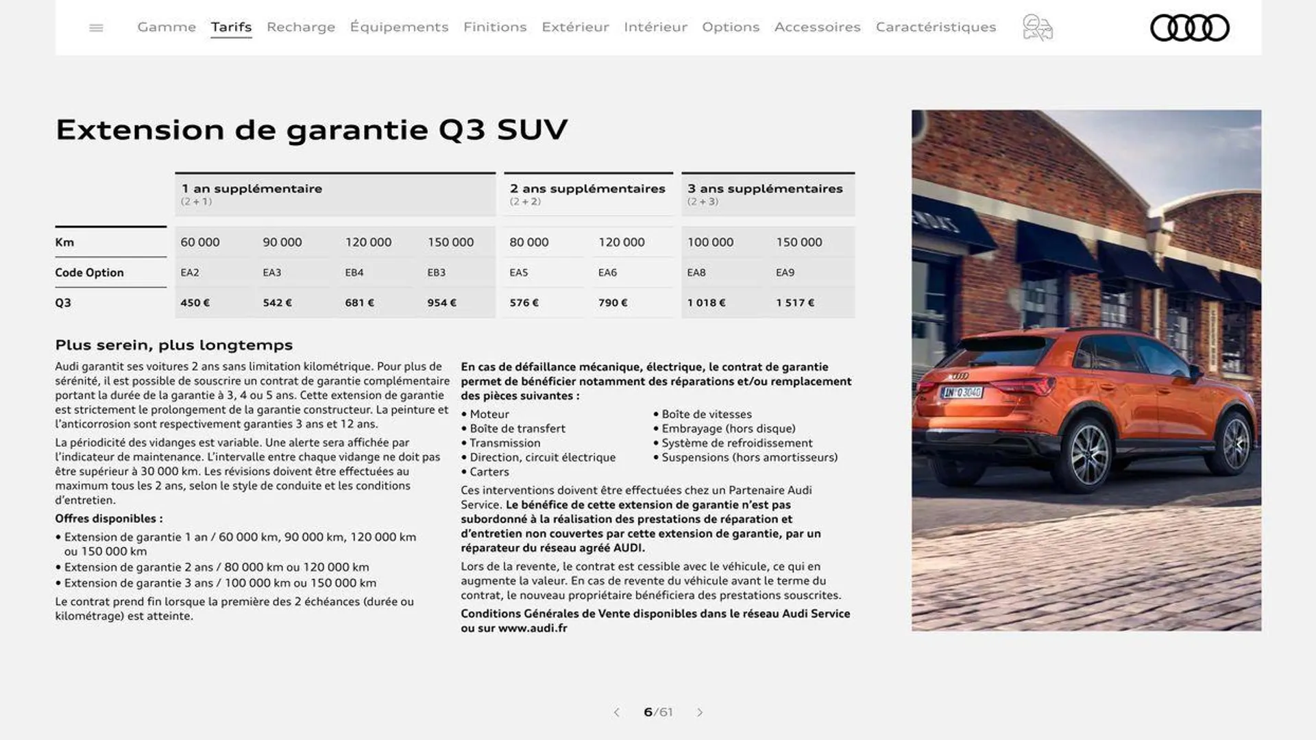 Audi Q3 du 20 août au 31 décembre 2024 - Catalogue page 6