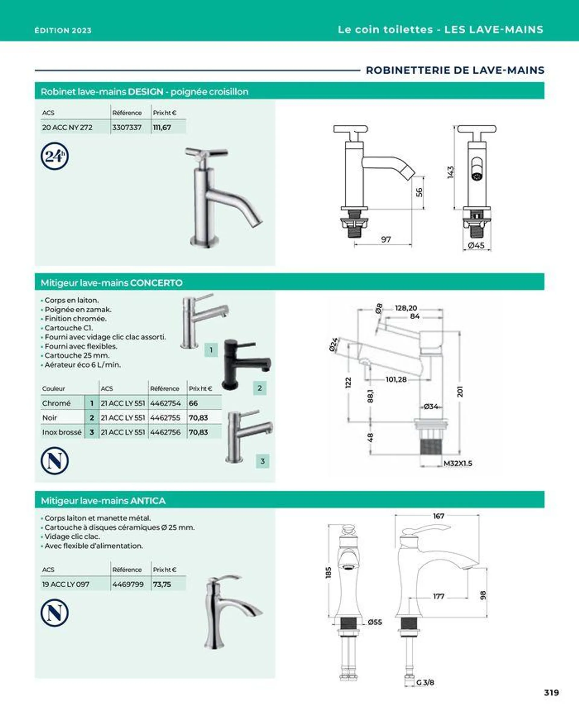 La salle de bain en toute sérénité du 17 janvier au 31 août 2024 - Catalogue page 319