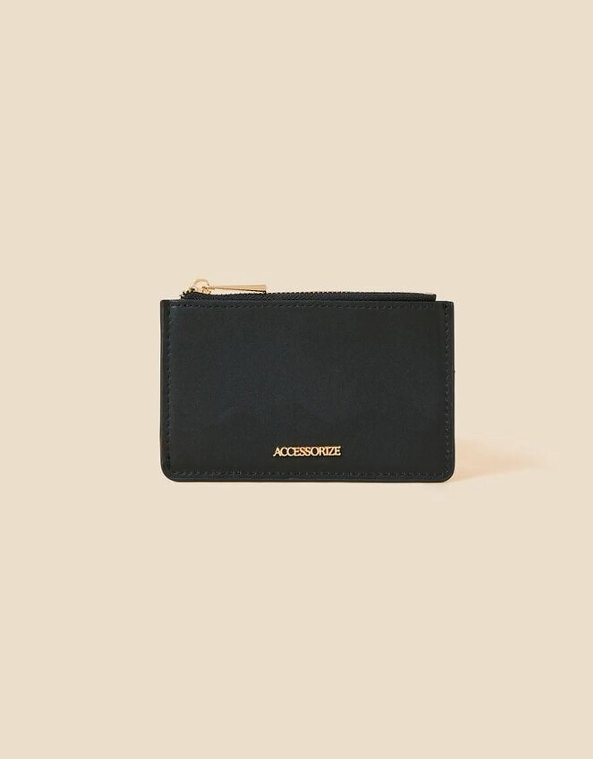 Zip Card Holder Black