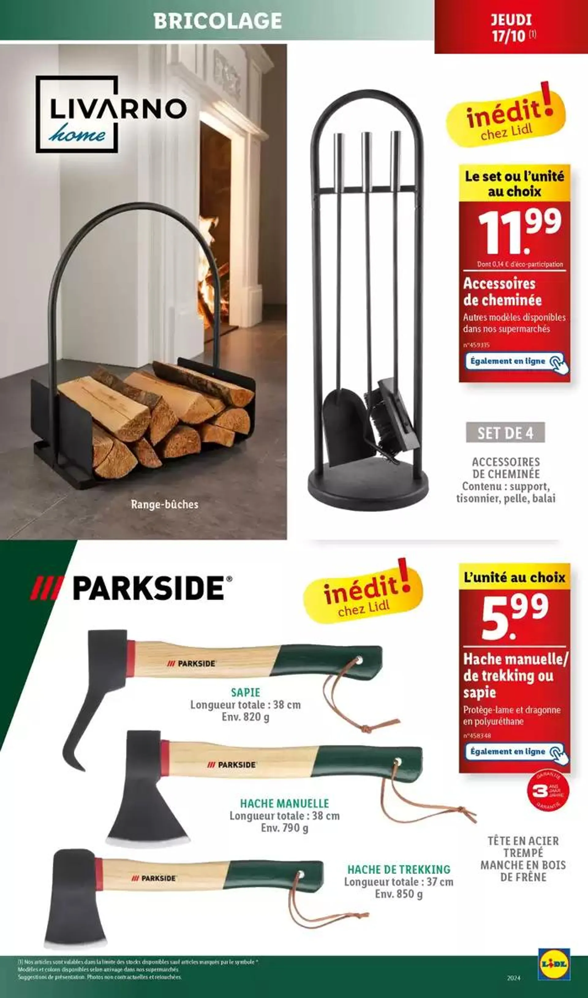 Bénéficiez de réductions sur nos articles mode, bricolage ou loisir cette semaine chez Lidl du 14 octobre au 17 octobre 2024 - Catalogue page 29