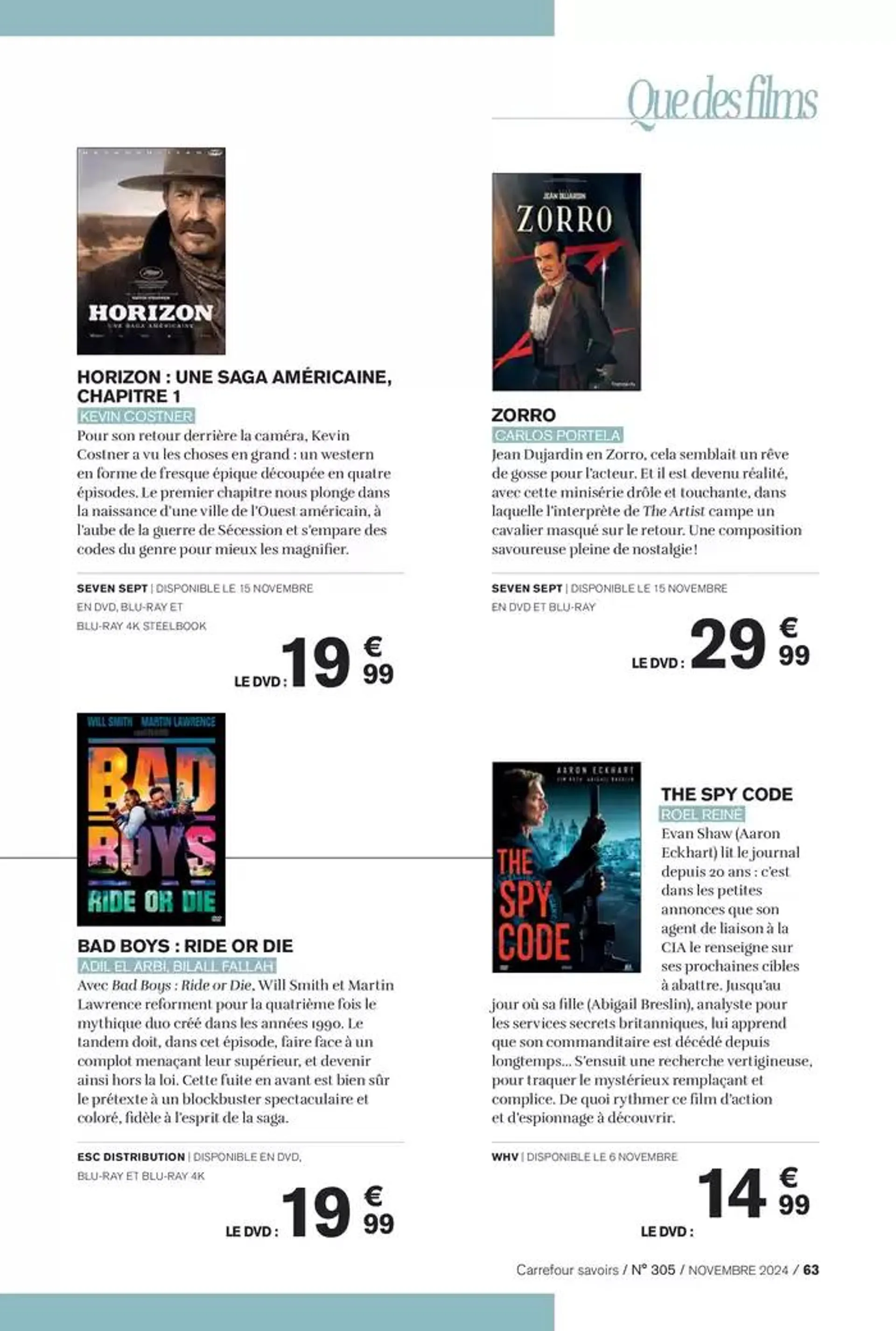 À CHACUN SA CULTURE du 1 novembre au 30 novembre 2024 - Catalogue page 63