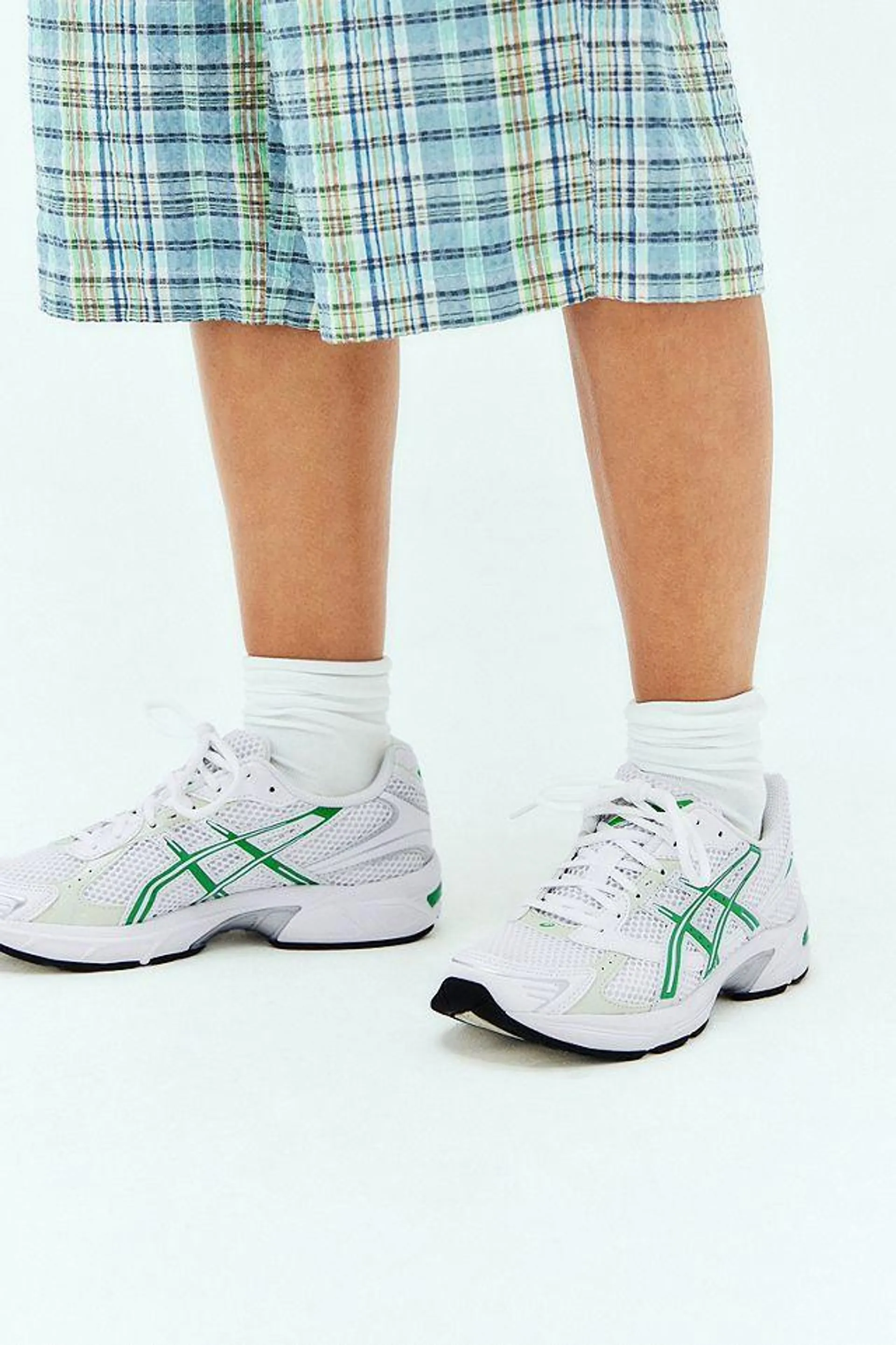 ASICS White & Green Gel 1130 Trainers