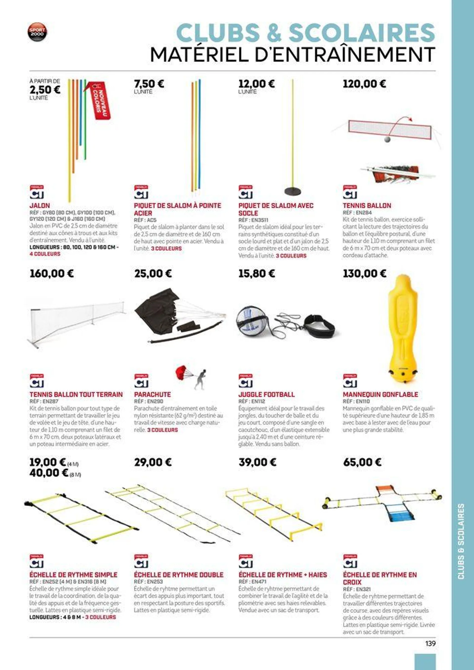 CLUB & CO 2024 - 2025 du 1 juillet au 28 février 2025 - Catalogue page 139